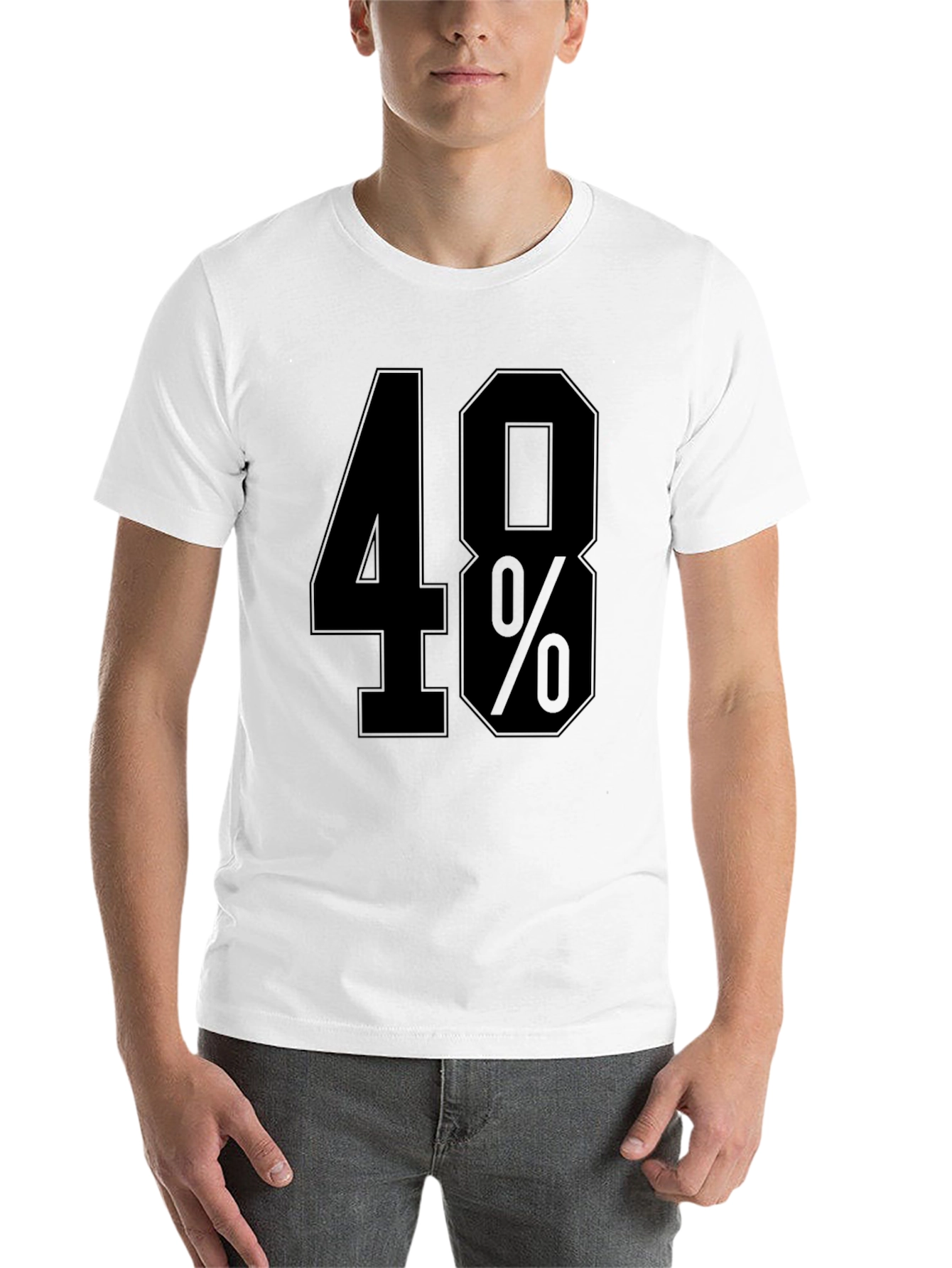 Black 48 Percent T-Shirt - Black Graphic Tee view 14