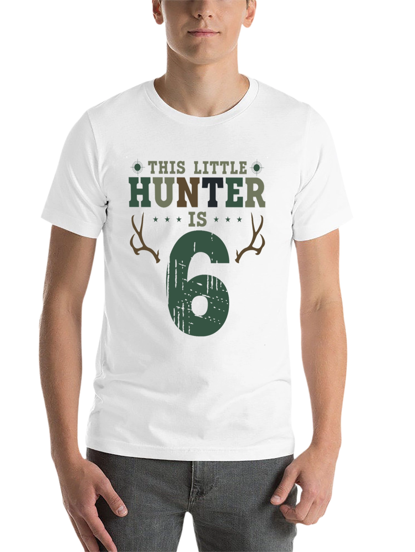 Little Hunter 6th Birthday T-Shirt - 14