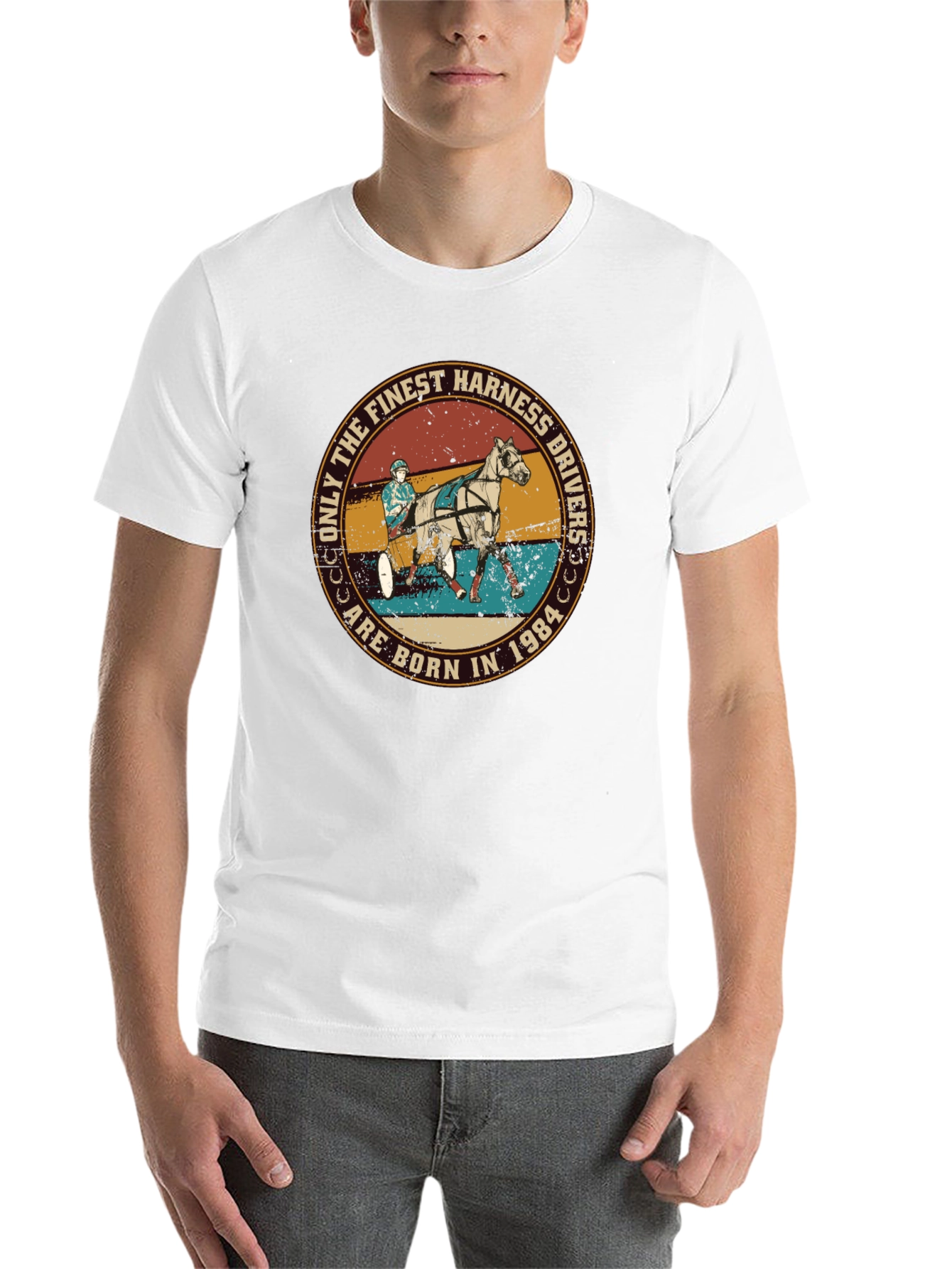 Finest Harness Drivers Born in 1984 Black Tee - 14