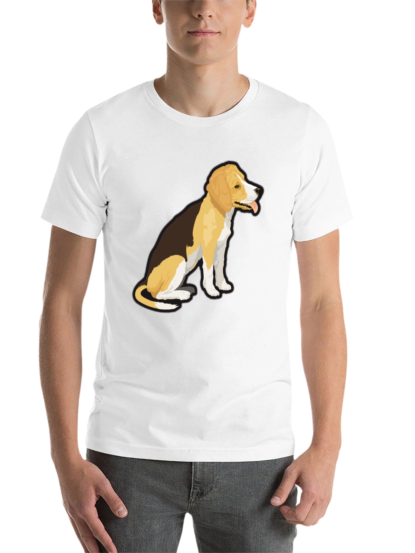 Black Dog Graphic T-Shirt - Black, Casual Wear view 14