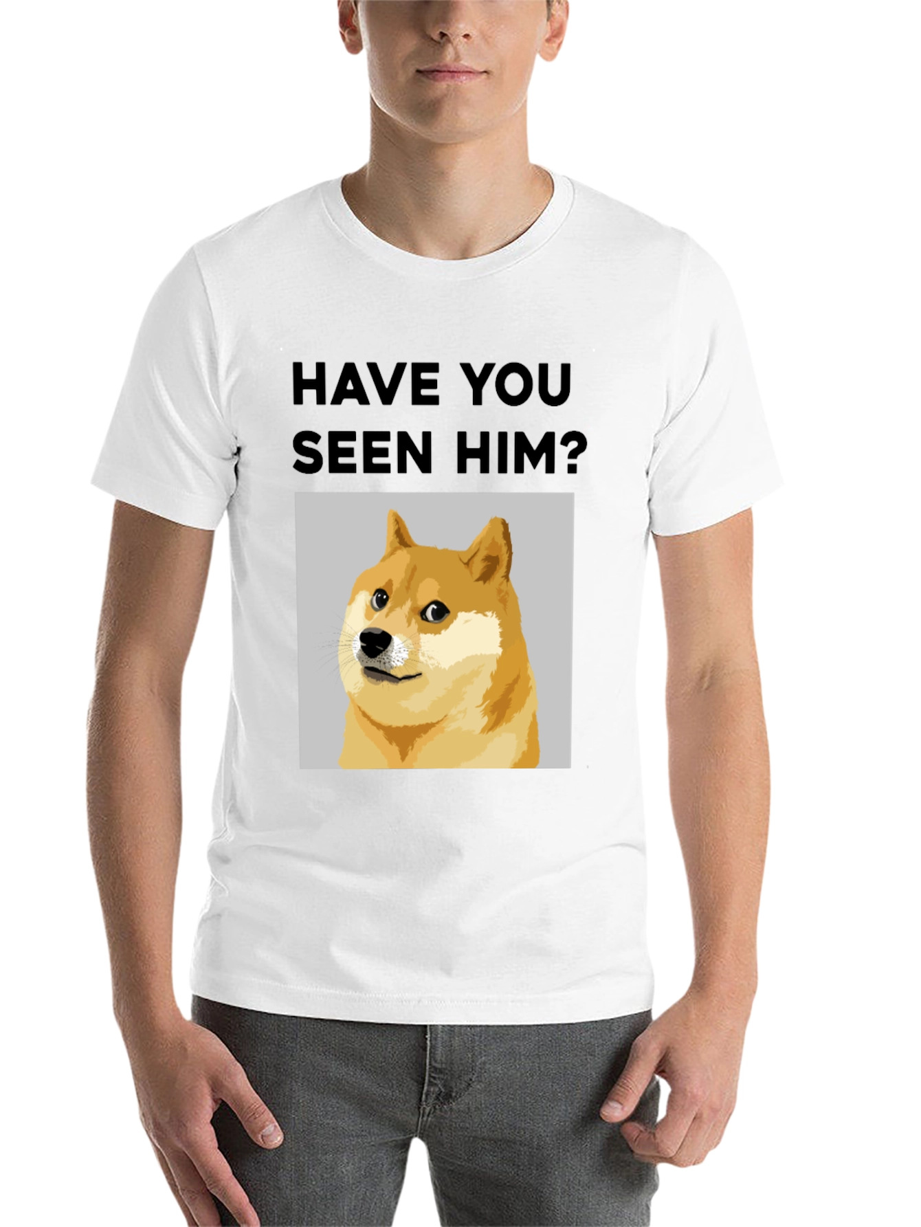 Black Have You Seen Him? Doge Meme T-Shirt view 14