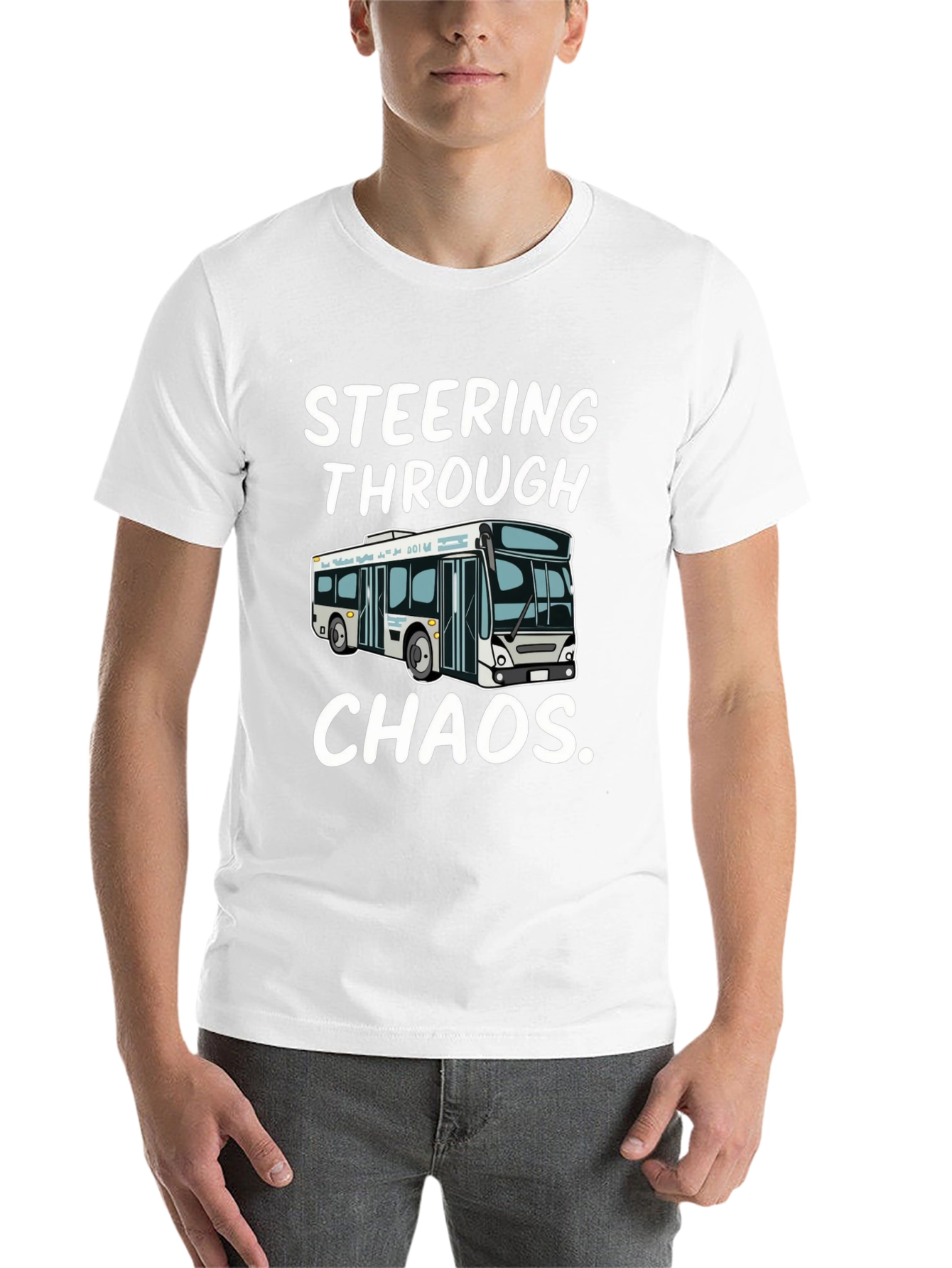 Steering Through Chaos Black Graphic T-Shirt - 14