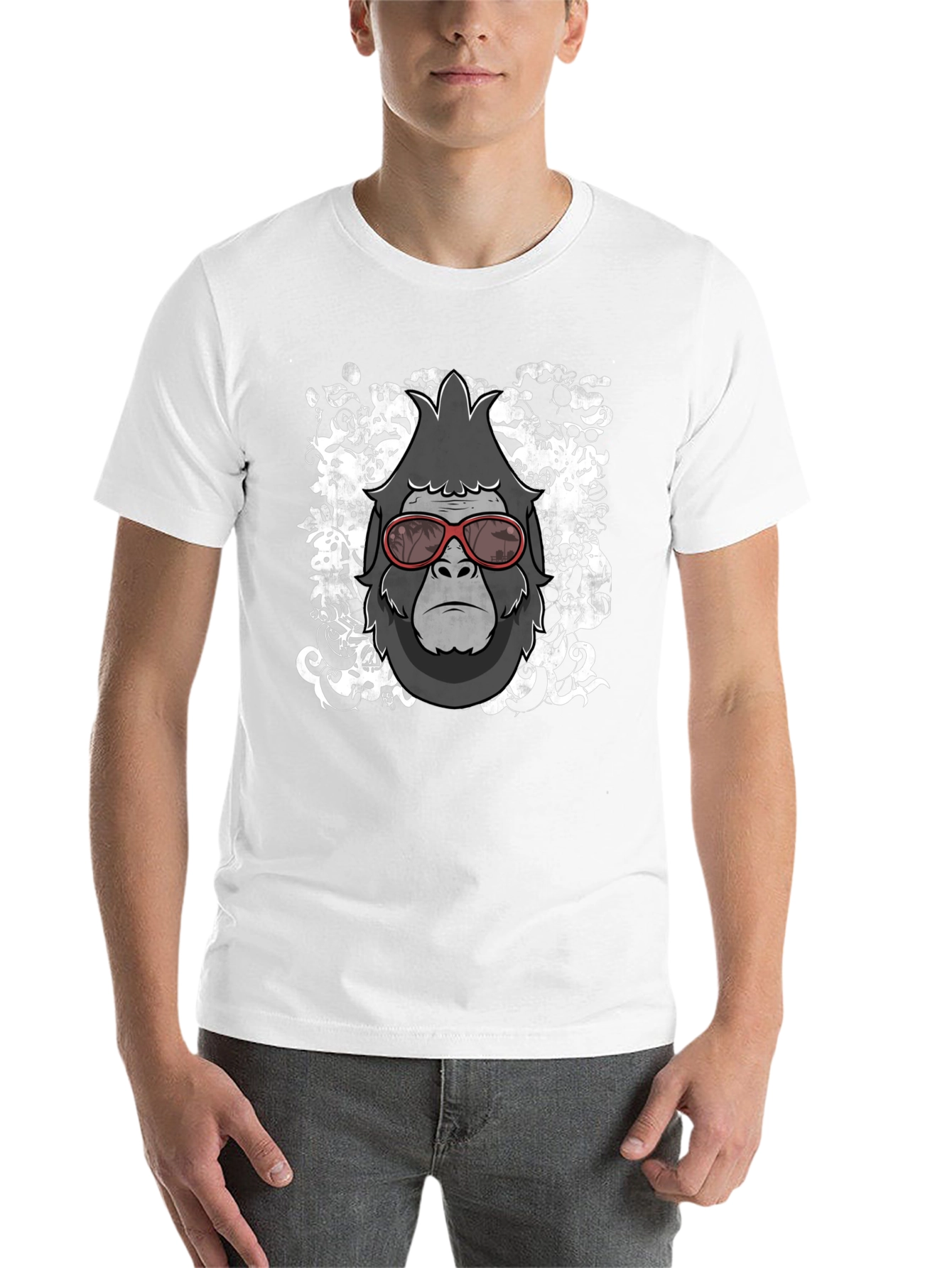 Black Cool Gorilla Graphic Tee - Stylish Men's Black T-Shirt view 14
