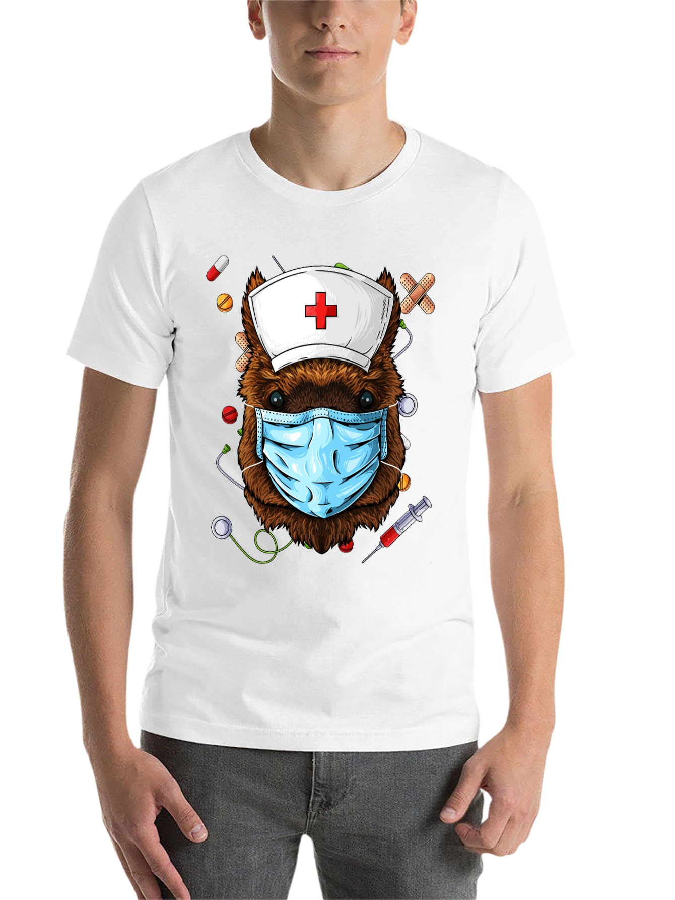 Black Nurse Beaver T-Shirt: Healthcare Hero view 14