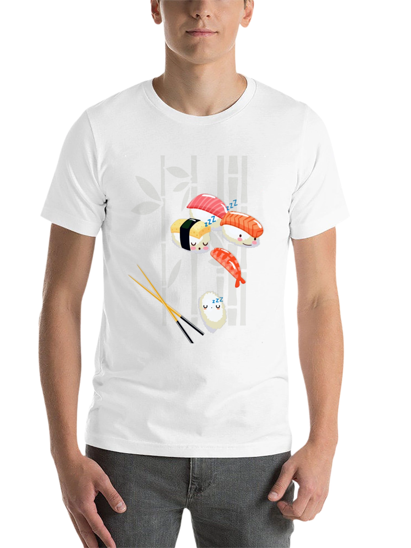 Black Sushi Nap T-Shirt: Cute & Comfy Japanese Food Tee view 14