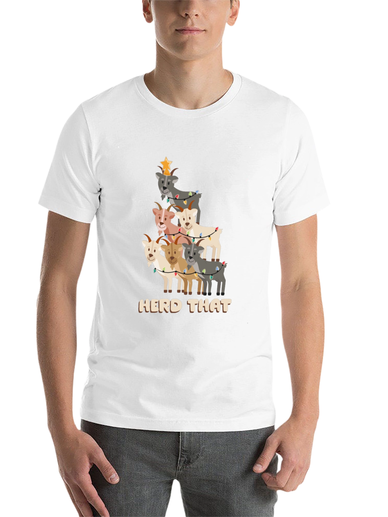 Black Herd That Christmas Goat T-Shirt view 14