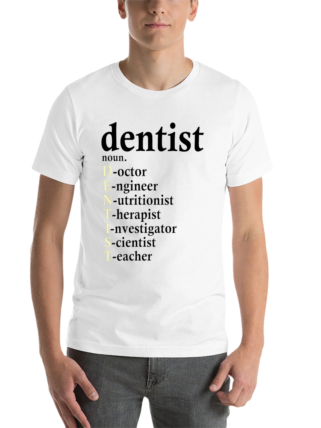 Black Dentist Definition Black Graphic Tee view 14