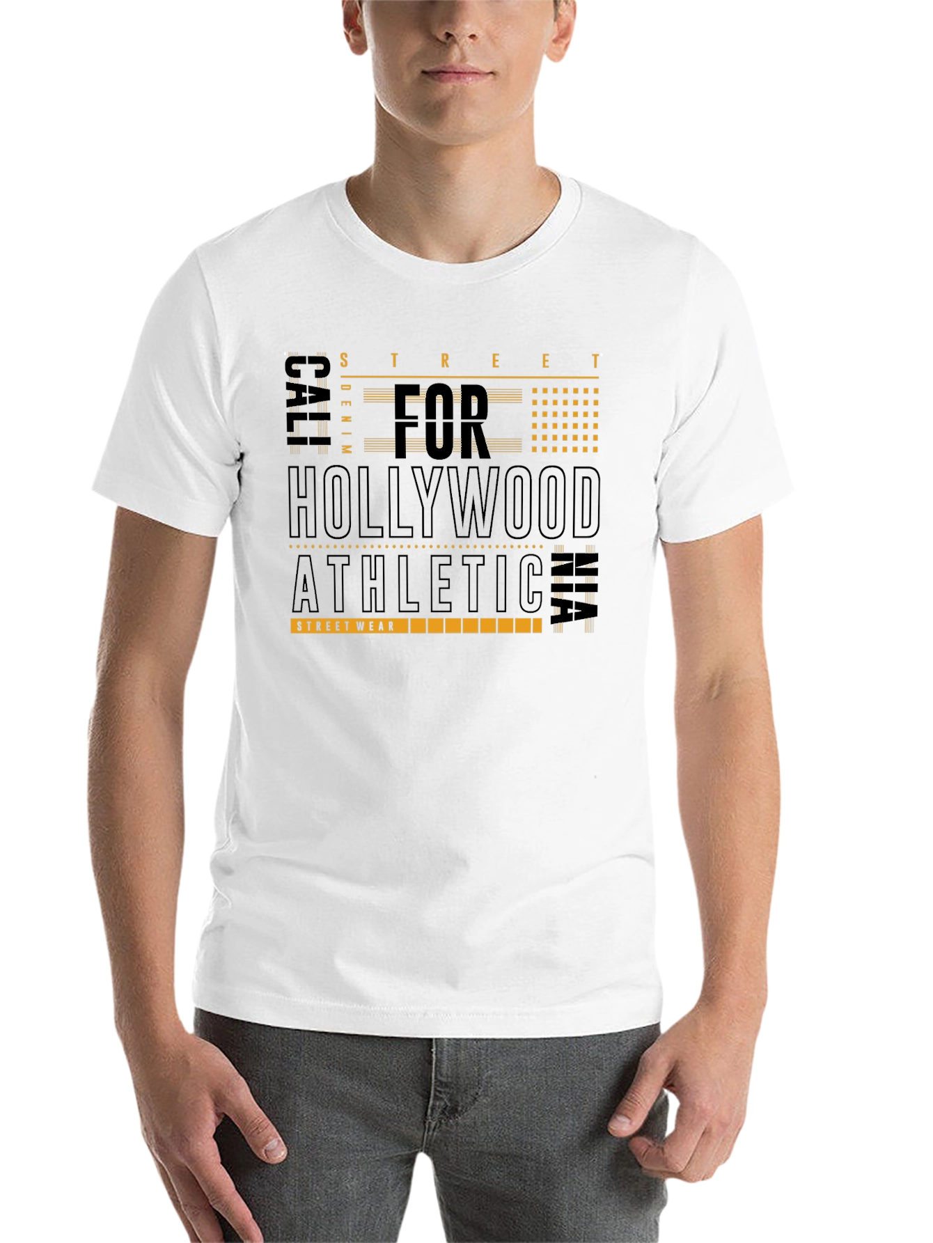 Black Hollywood Athletic Streetwear Tee - Black view 14