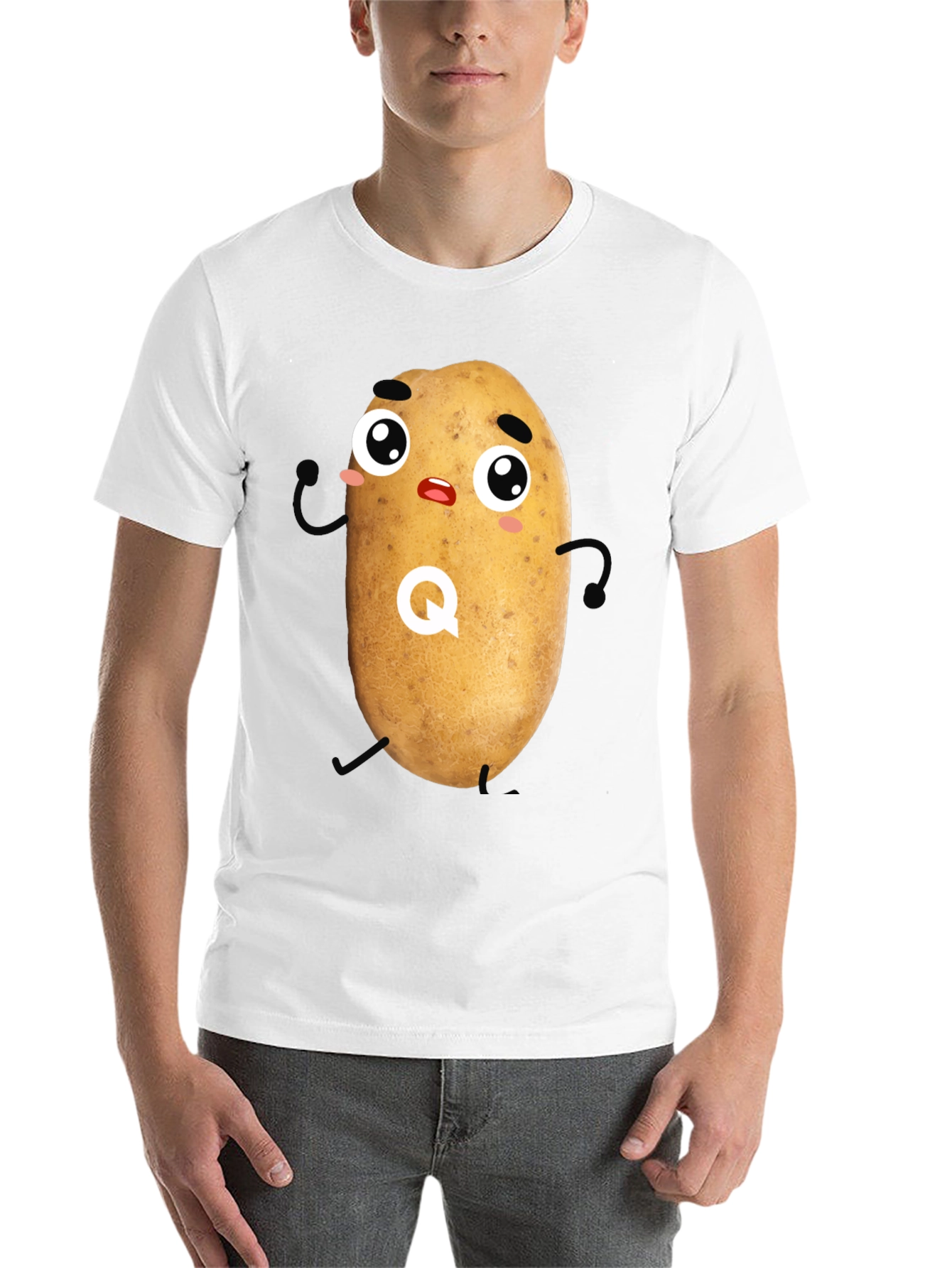 Funny Potato Graphic T-Shirt - Quirky Novelty Tee - 14