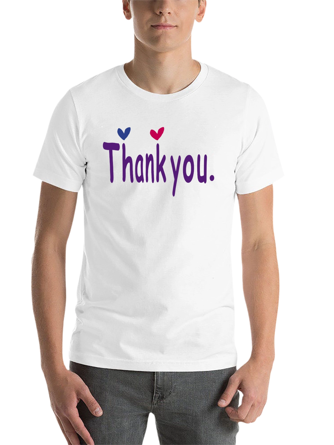 Black Thank You Bisexual Pride Graphic T-Shirt view 14