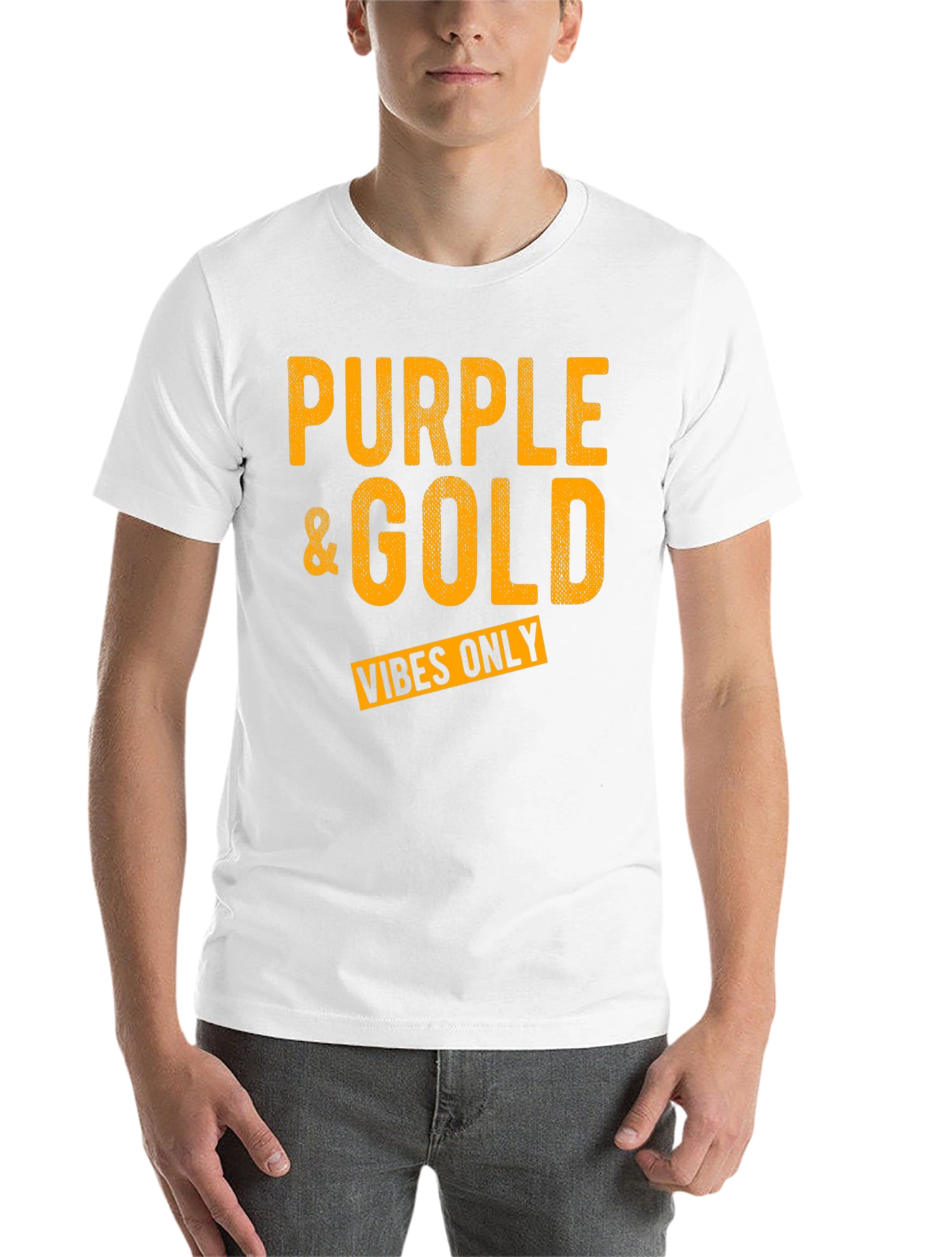 Purple & Gold Vibes Only Graphic T-Shirt - 14