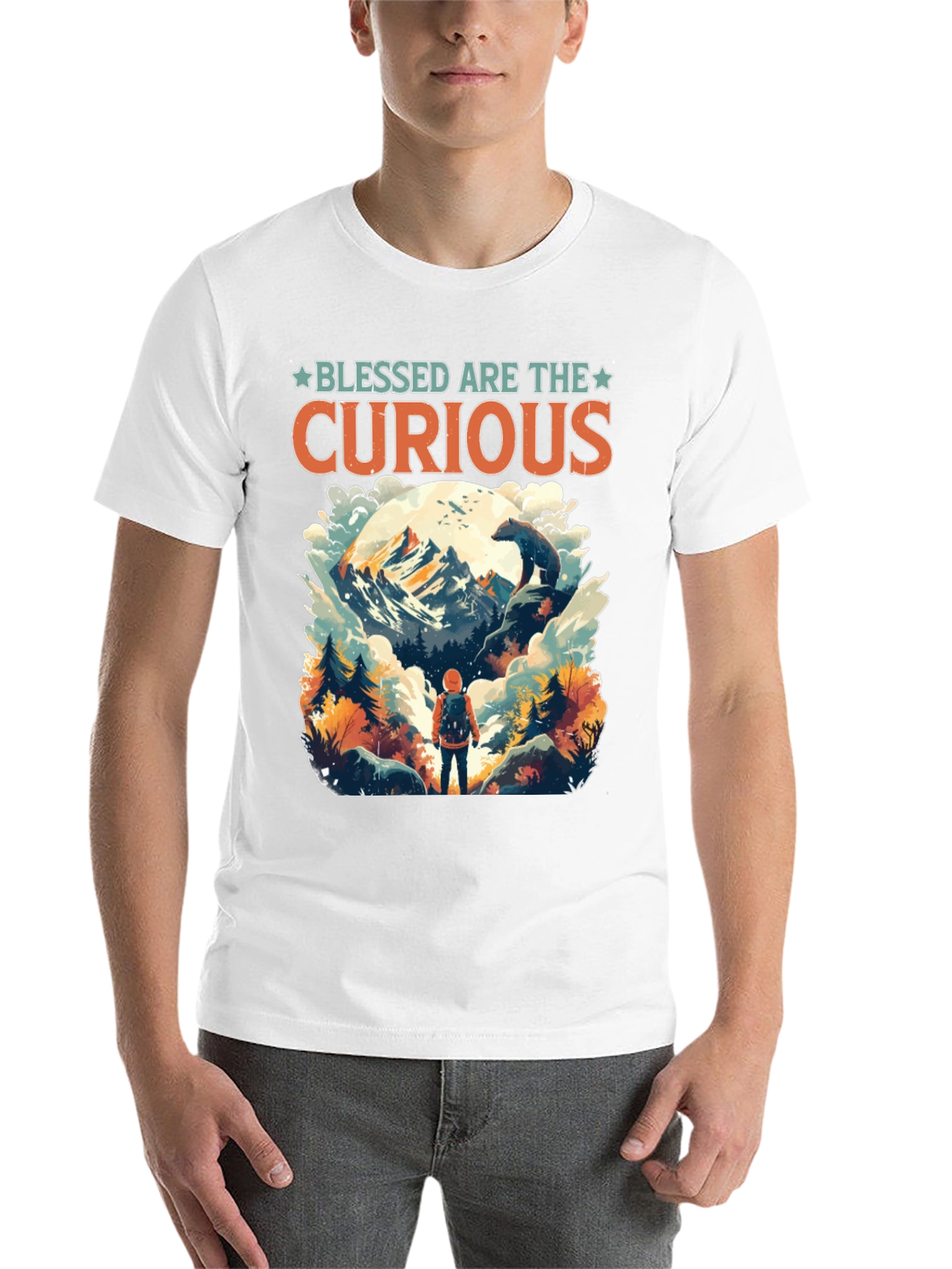 Black Blessed Are The Curious Adventure Tee view 14