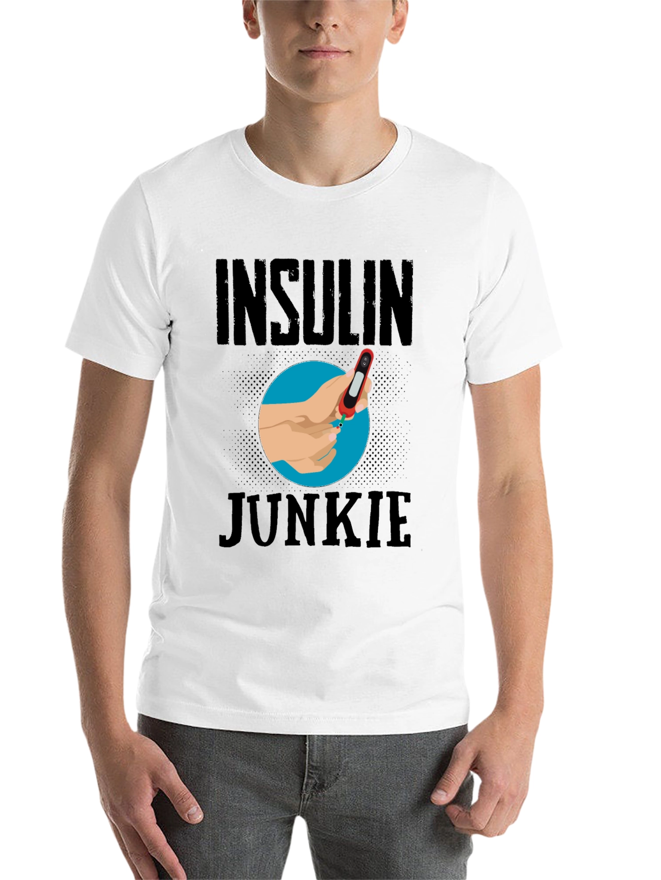 Black Insulin Junkie Graphic T-Shirt view 14