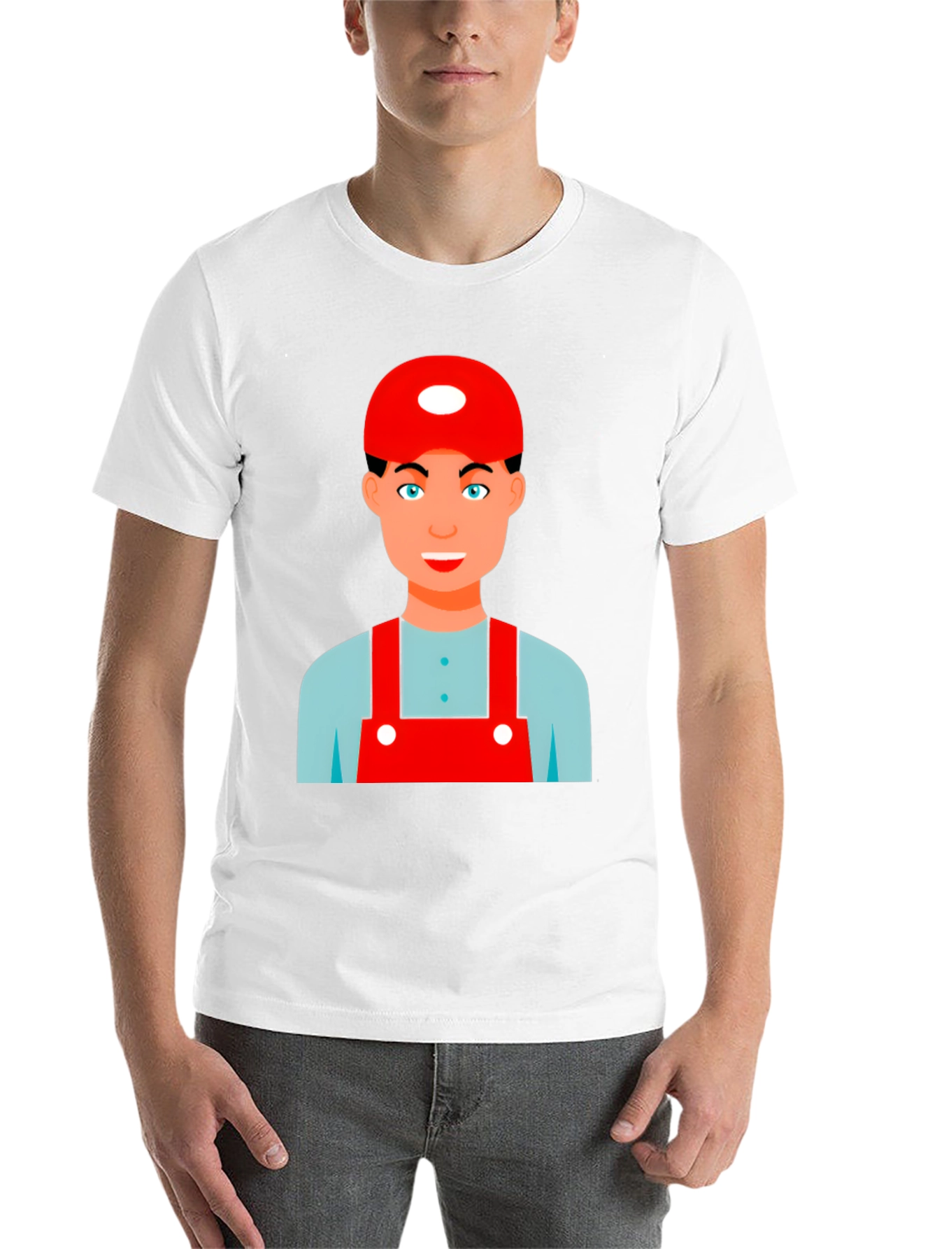 Black Cartoon Character Graphic Tee - Black Cotton Blend Shirt view 14