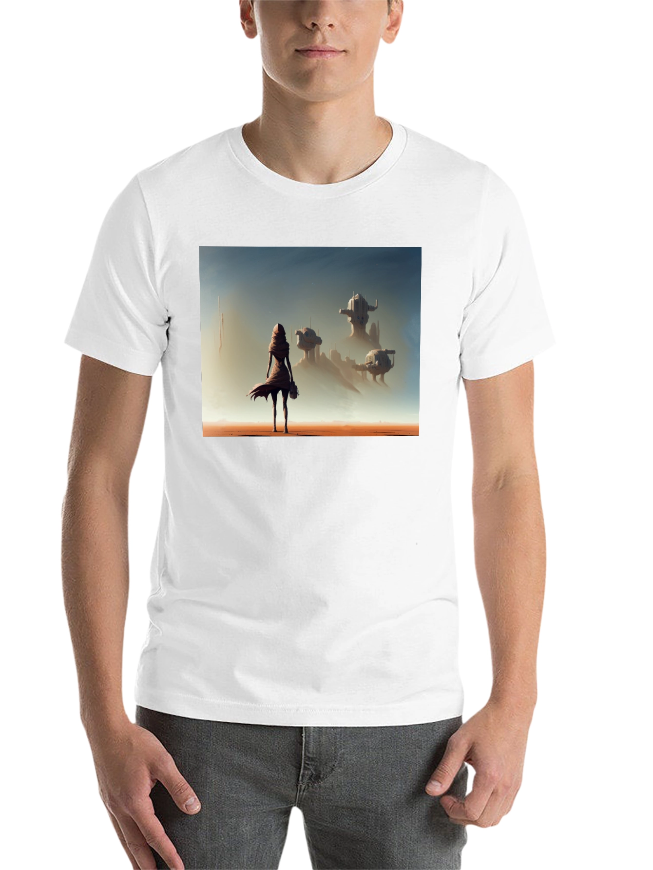 Black Sci-Fi Traveler Graphic T-Shirt view 14