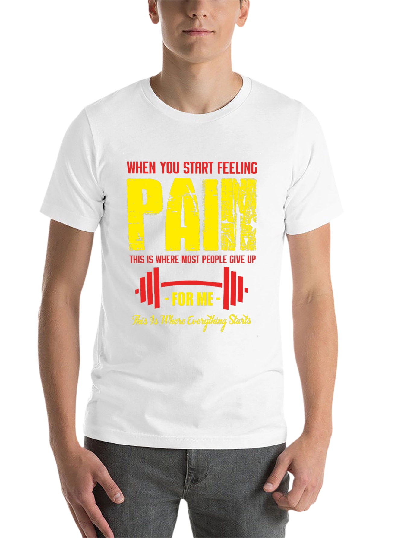 Black When You Start Feeling Pain T-Shirt view 14