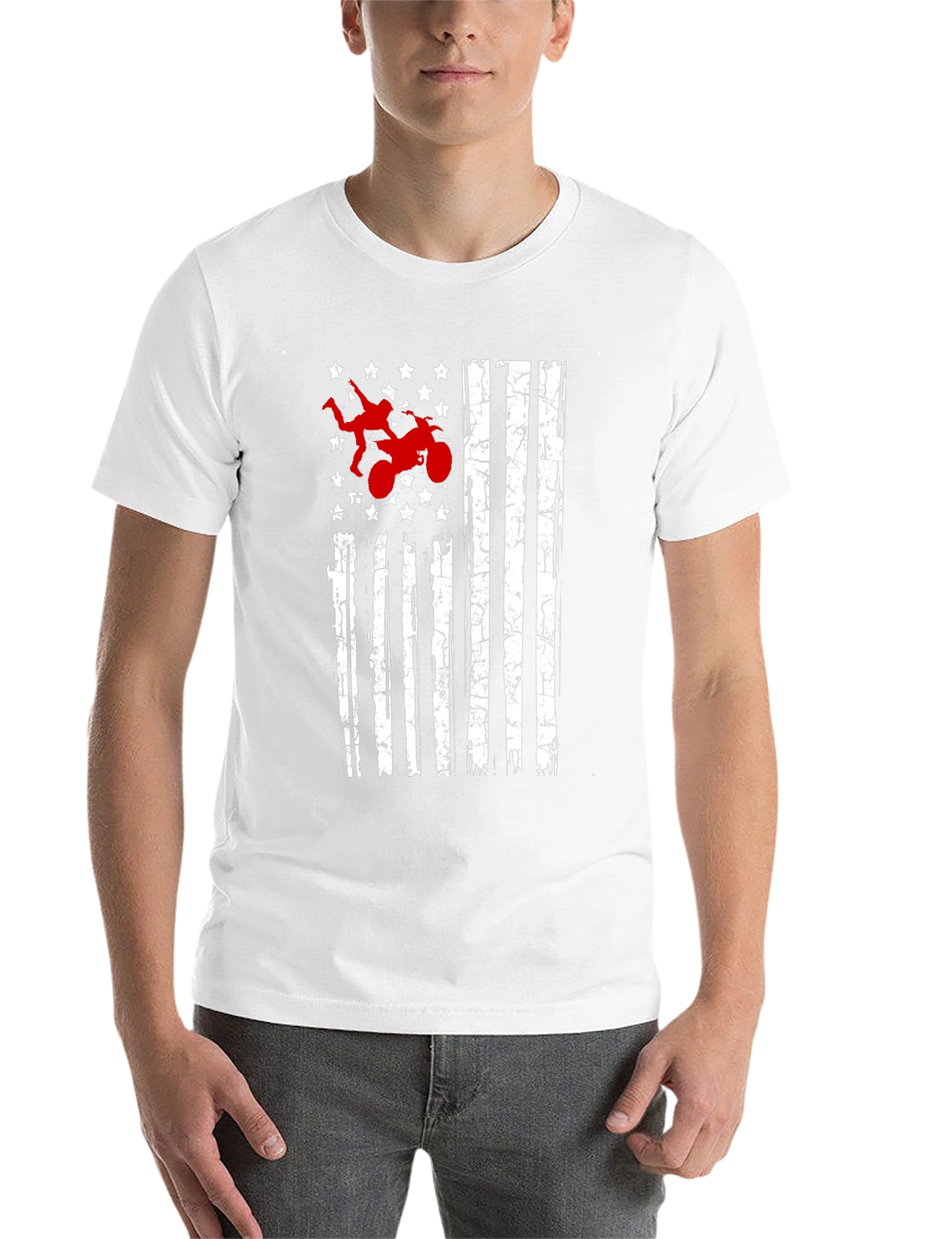 American Flag Motocross T-Shirt - 14