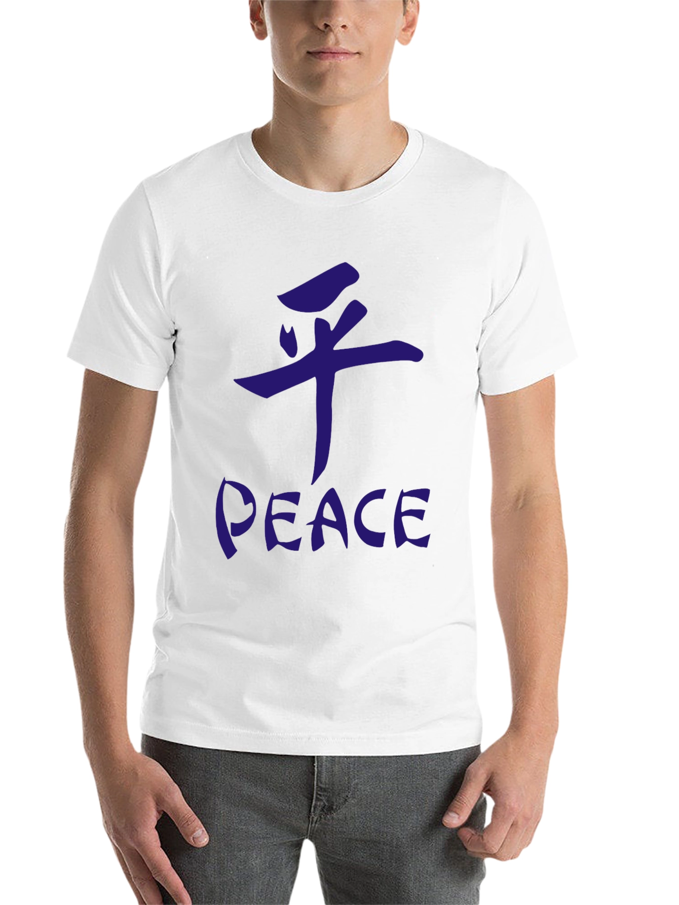 Black Peace Graphic Tee - Casual Black T-Shirt view 14