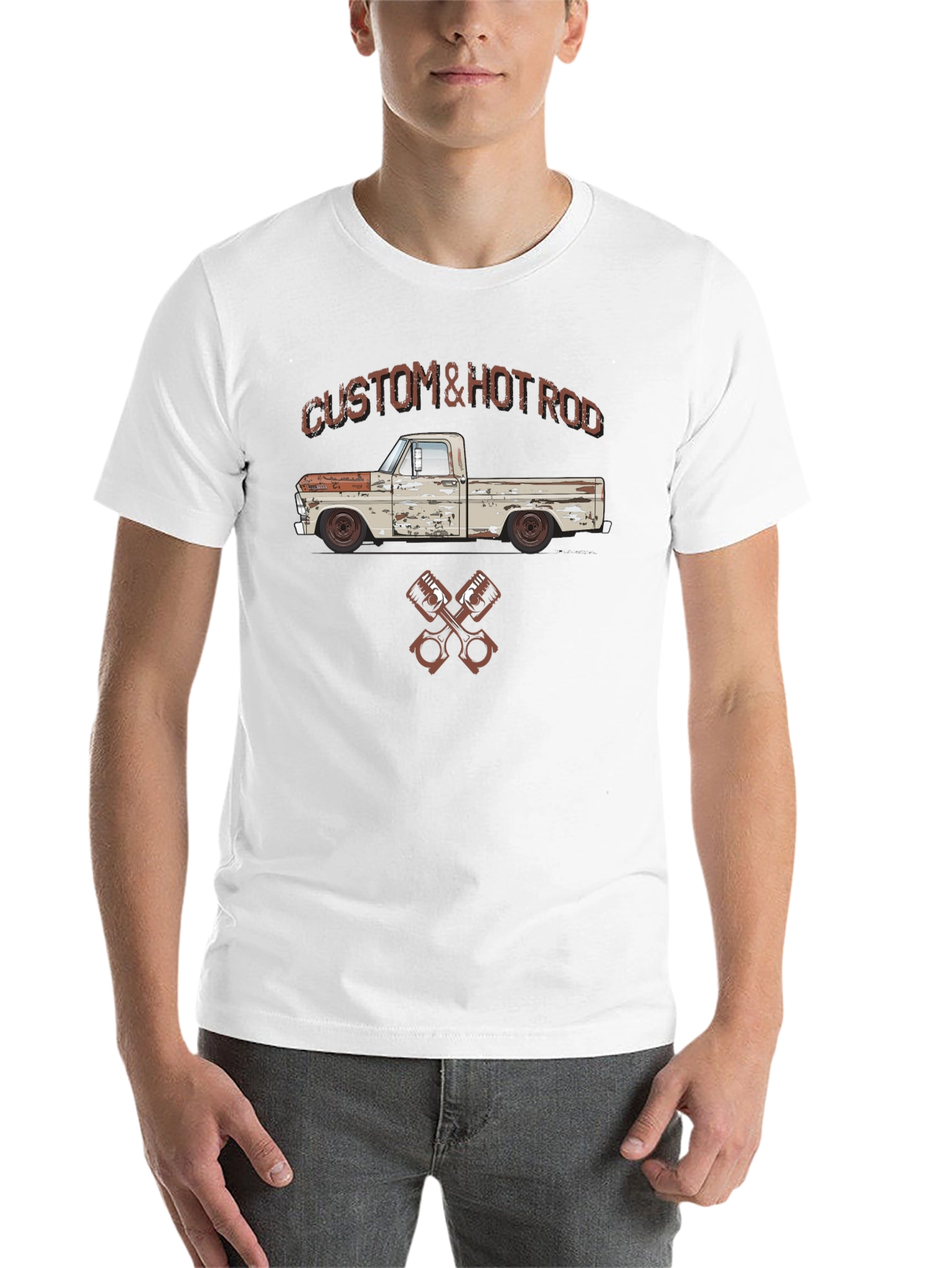 Black Custom & Hot Rod Truck T-Shirt view 14