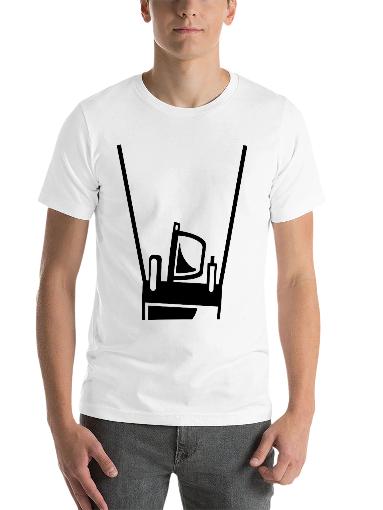 Black Black Tractor Graphic Tee - Modern & Bold Style view 14