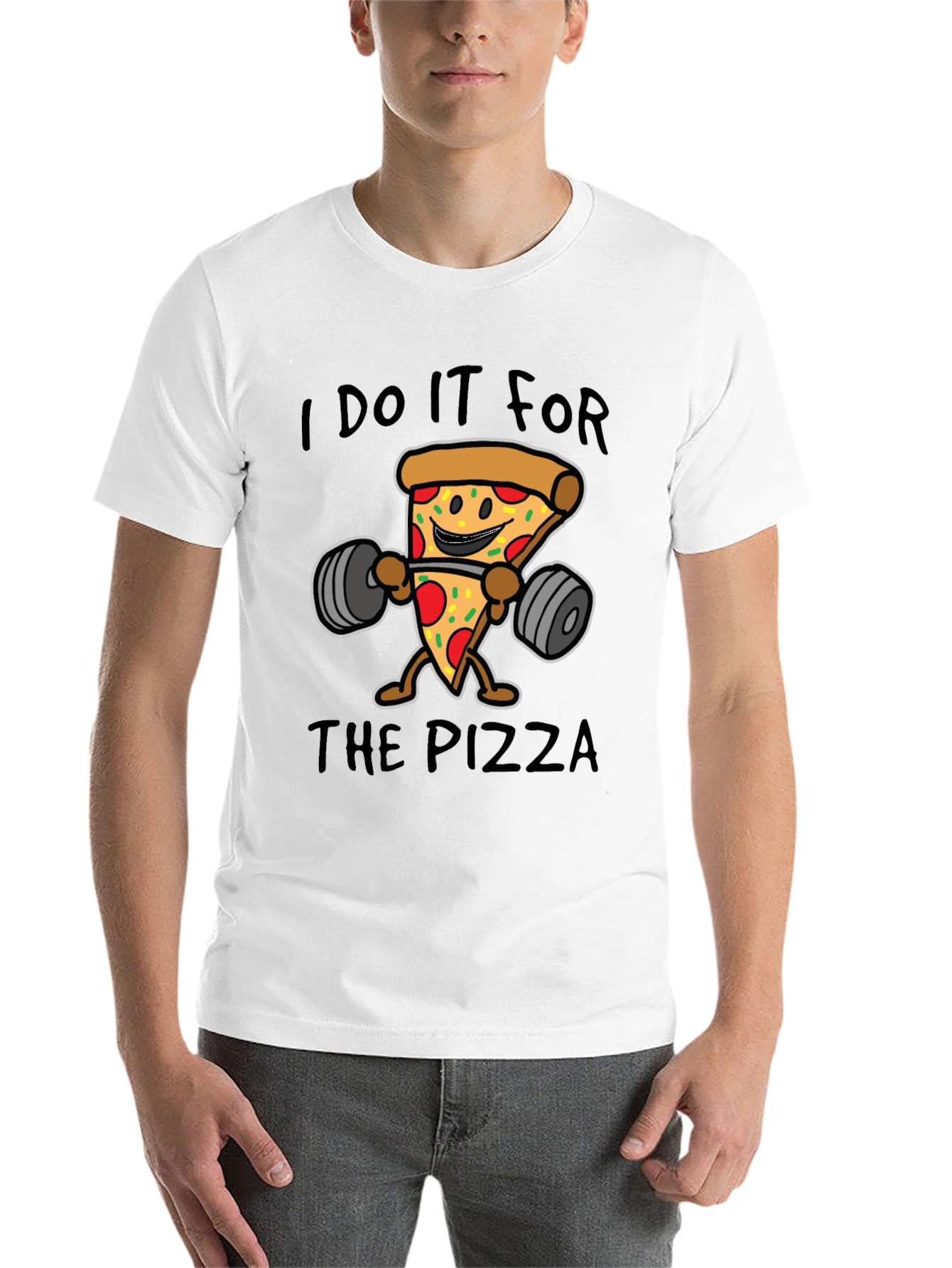 Black I Do It For The Pizza Black T-Shirt view 14