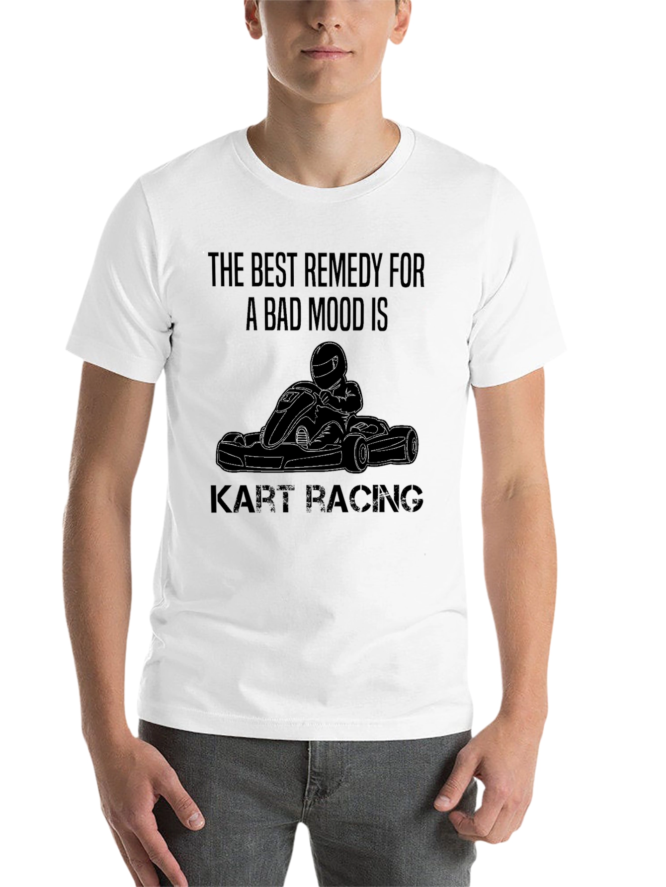 Black Kart Racing Remedy Black T-Shirt view 14
