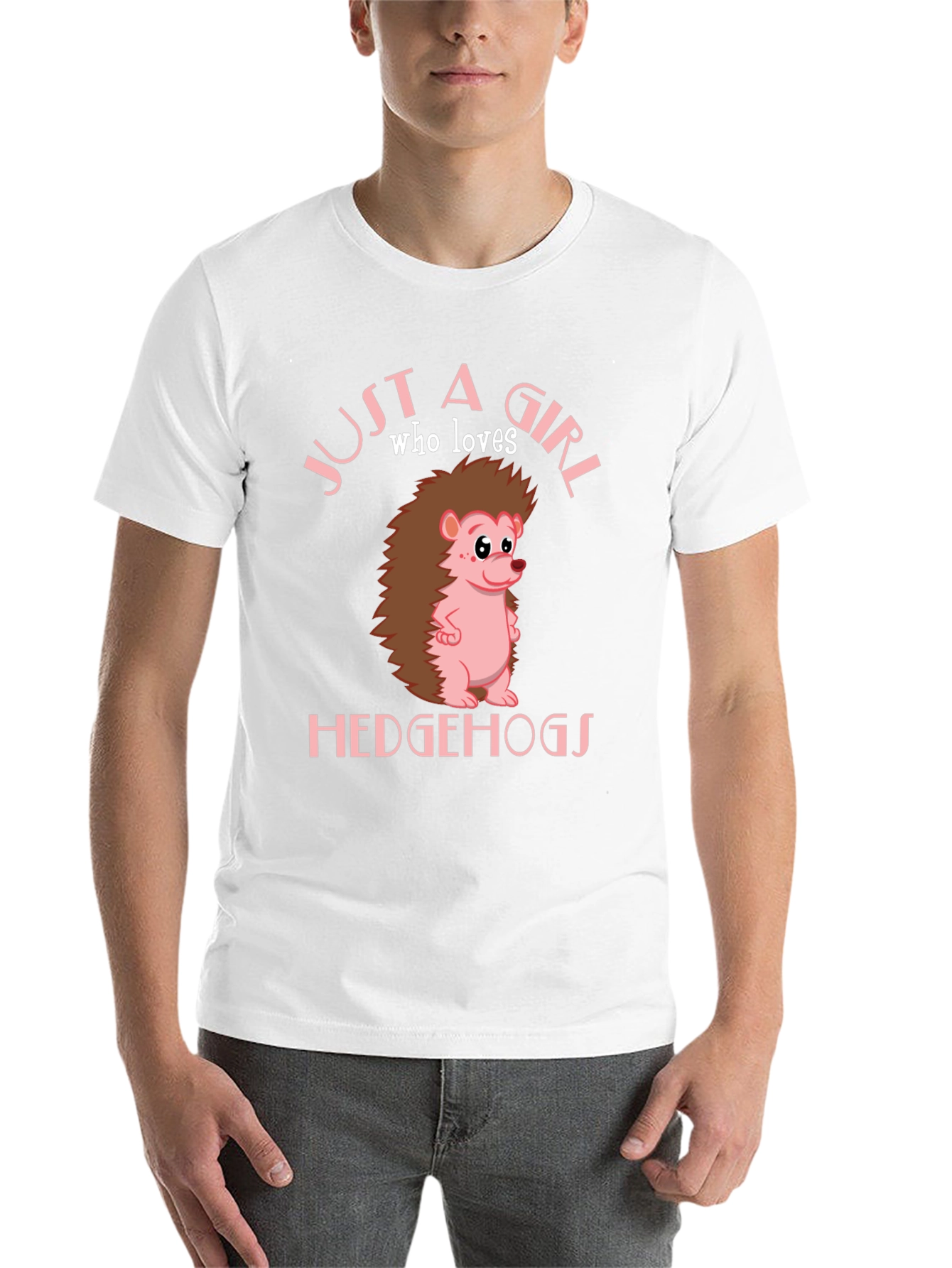 Black Just a Girl Who Loves Hedgehogs T-Shirt view 14