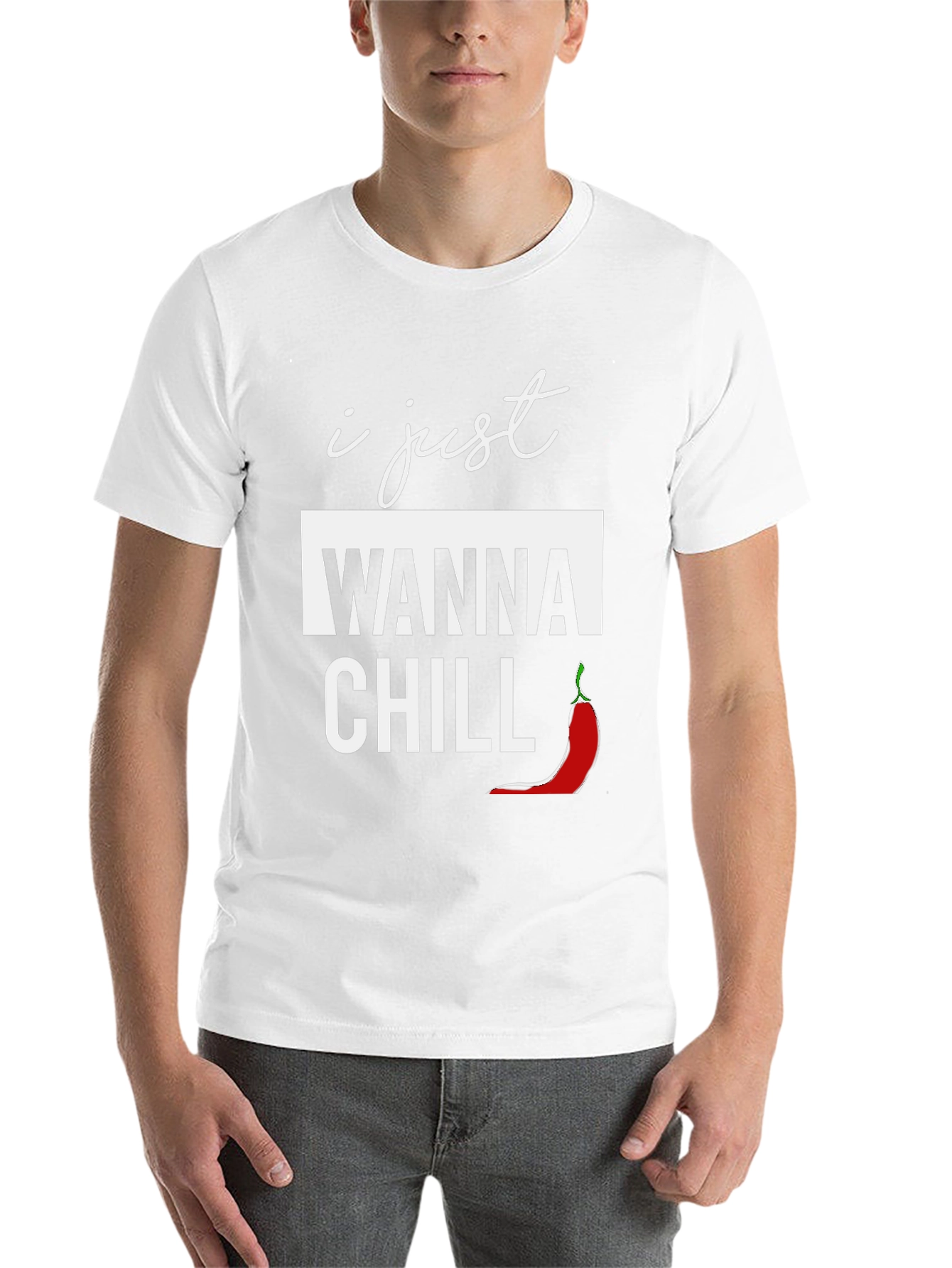 Black I Just Wanna Chill Graphic T-Shirt view 14