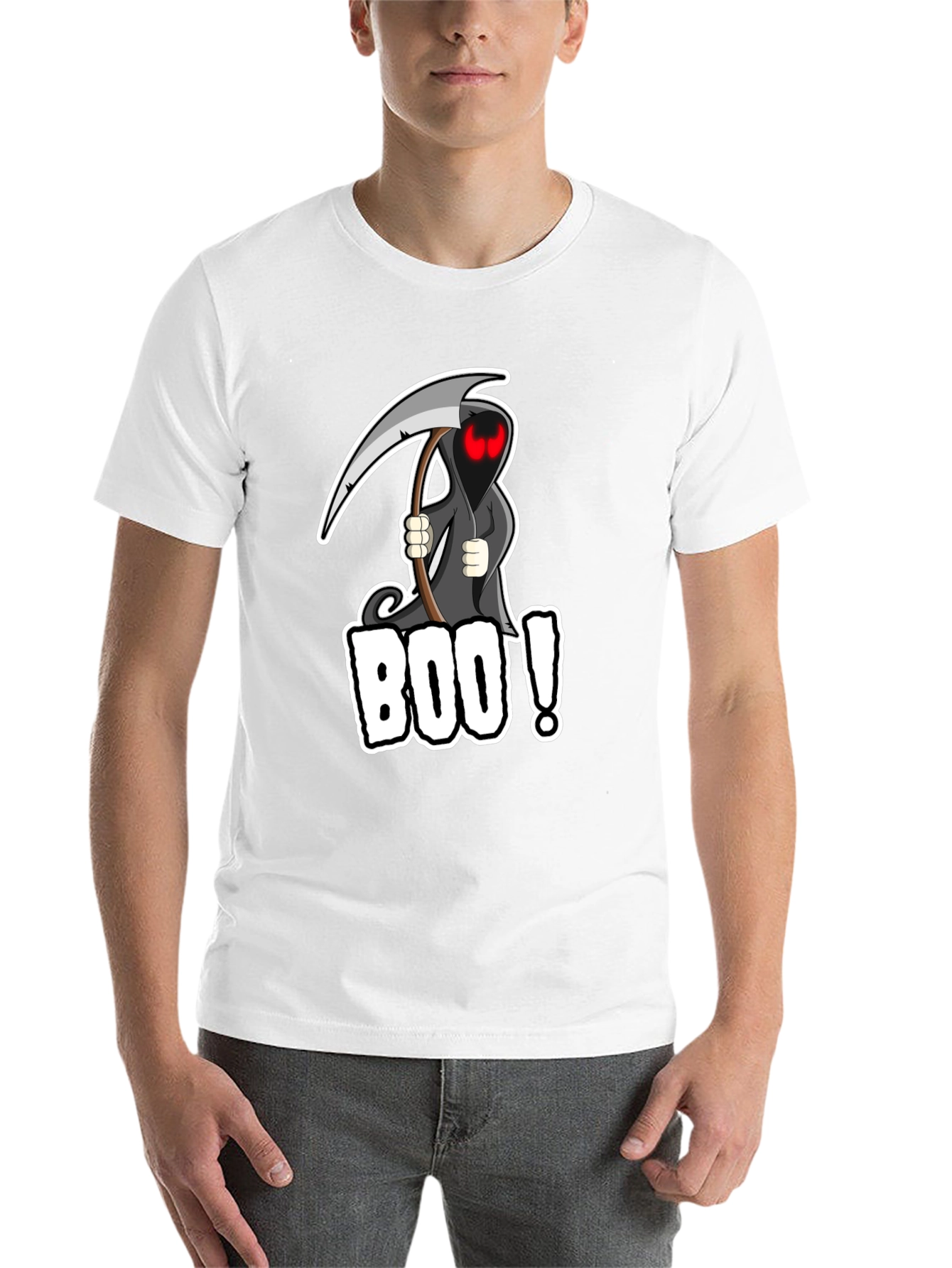 Black Boo! Grim Reaper Graphic Black T-Shirt  view 14