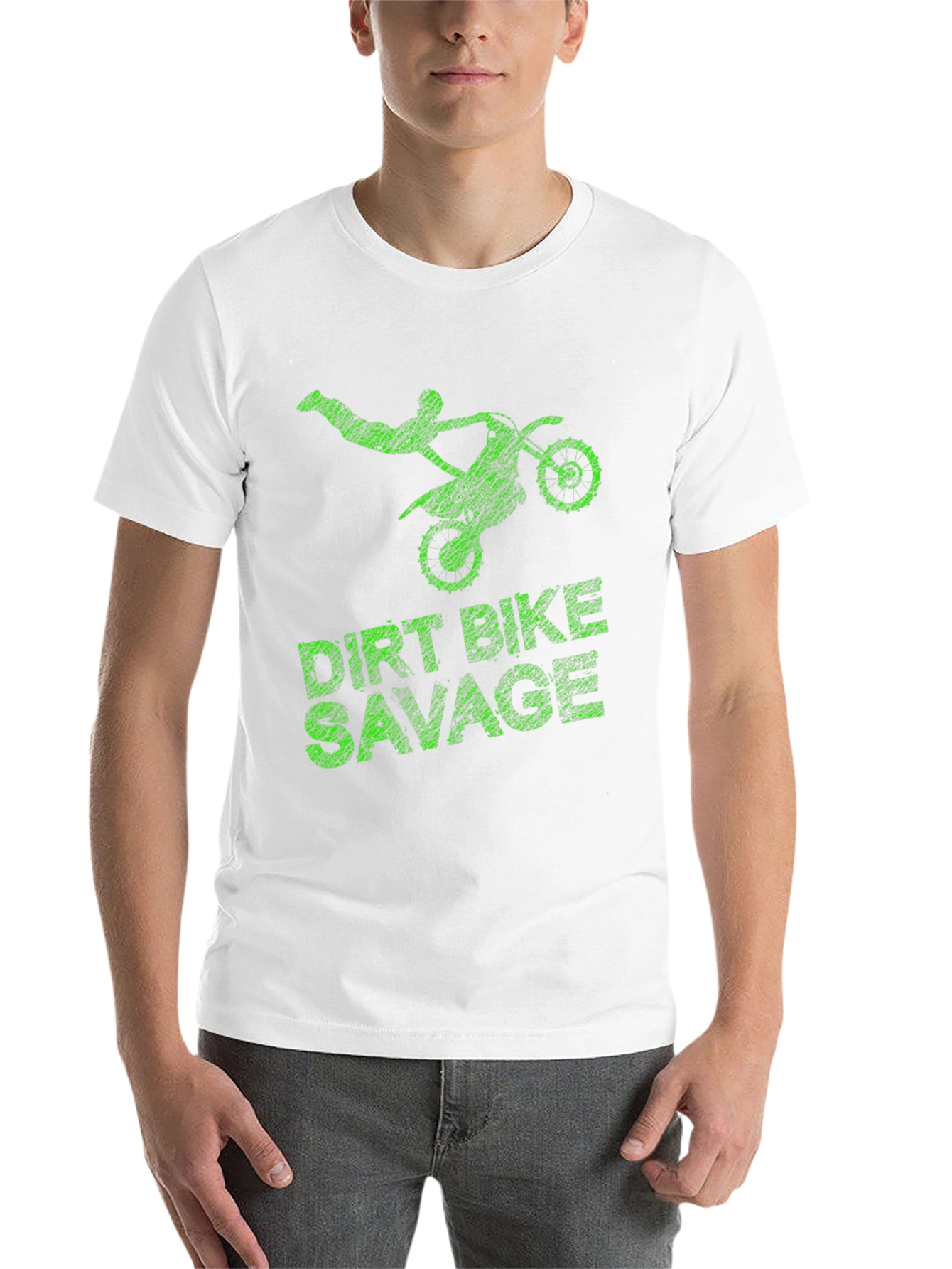 Black Dirt Bike Savage Graphic T-Shirt view 14