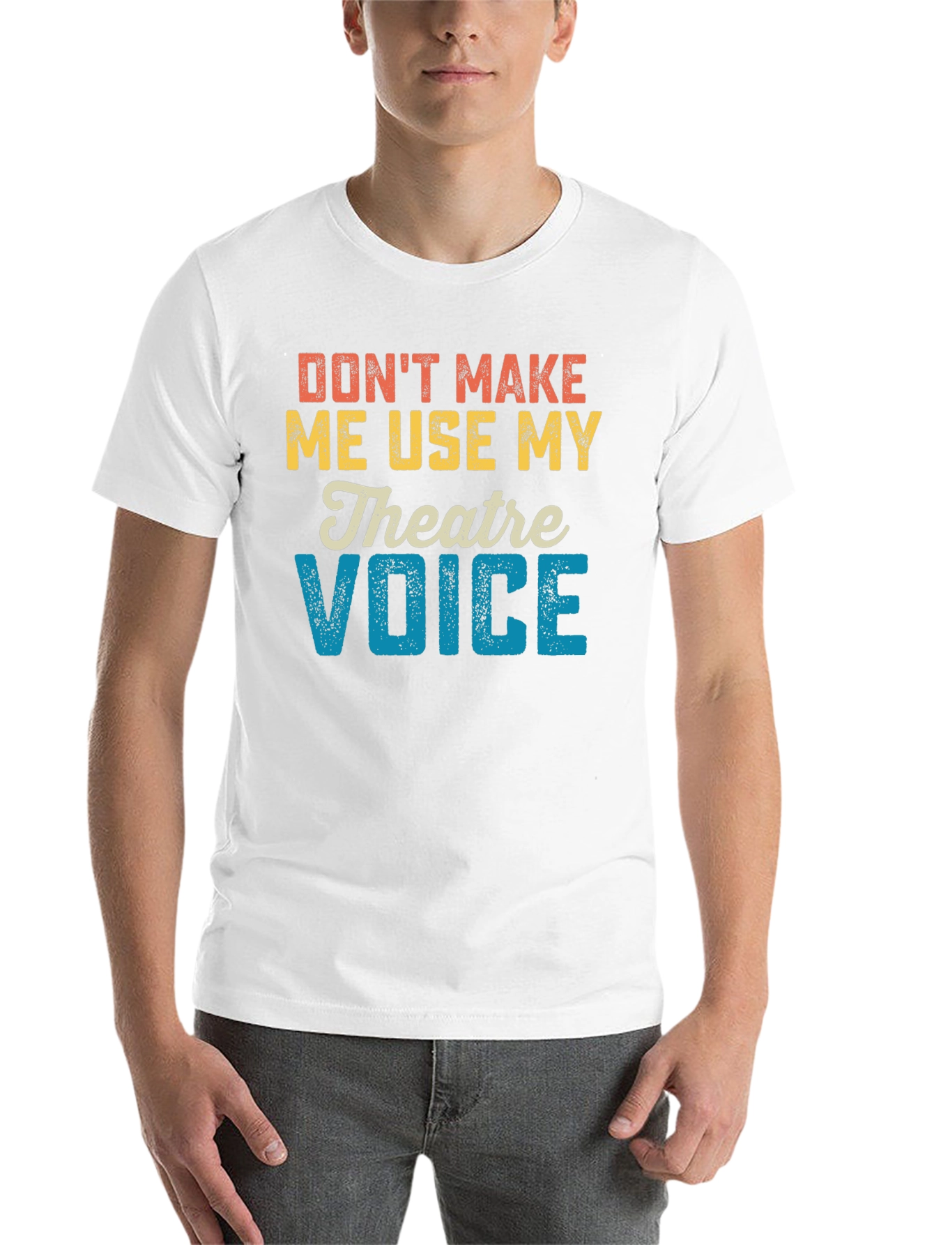 Black Don't Make Me Use My Theatre Voice T-Shirt view 14