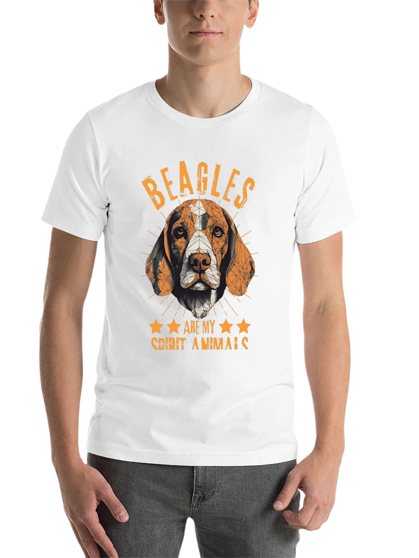 Black Beagle Spirit Animal Graphic T-Shirt view 14