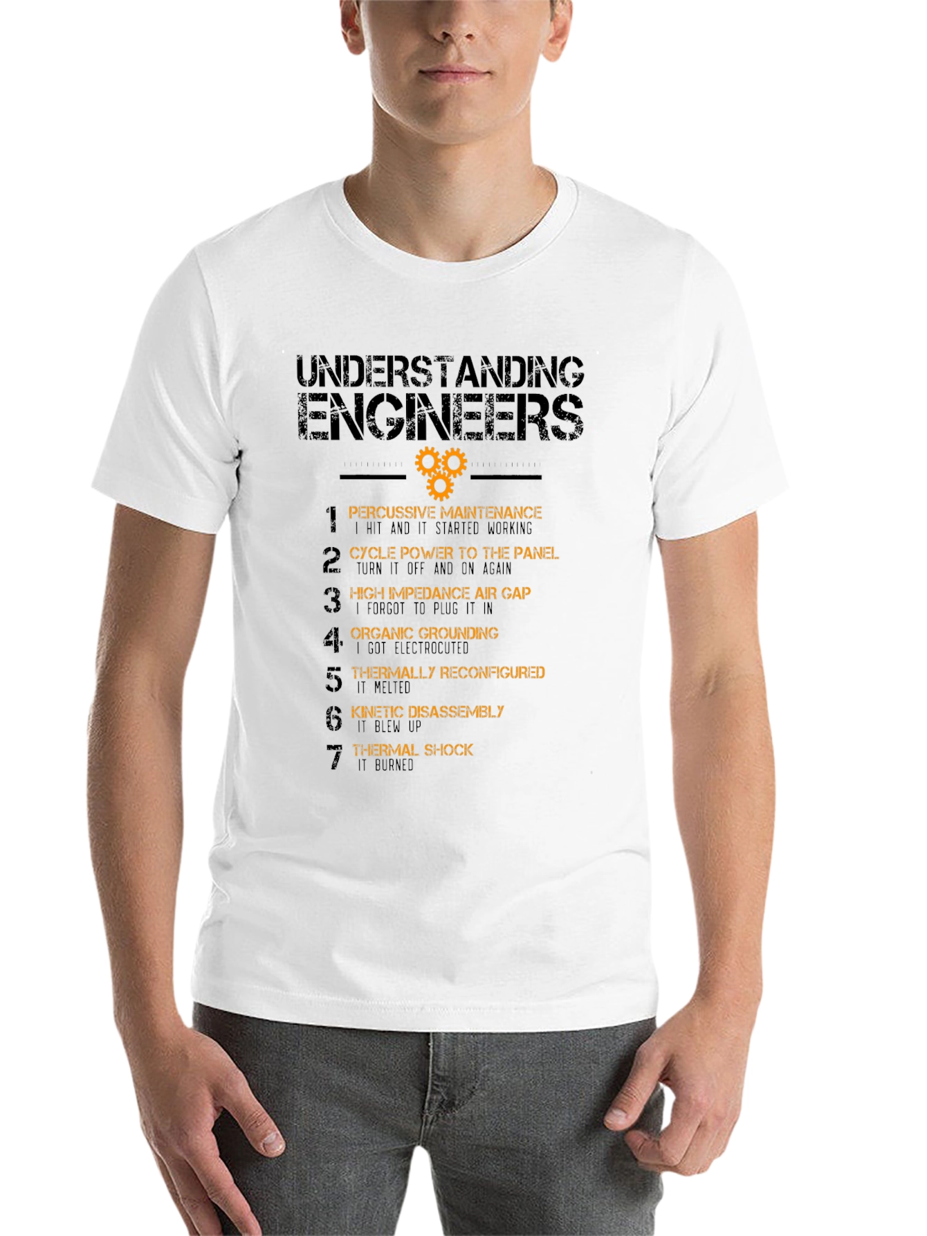 Black Understanding Engineers T-Shirt - Funny Engineering Tee view 14