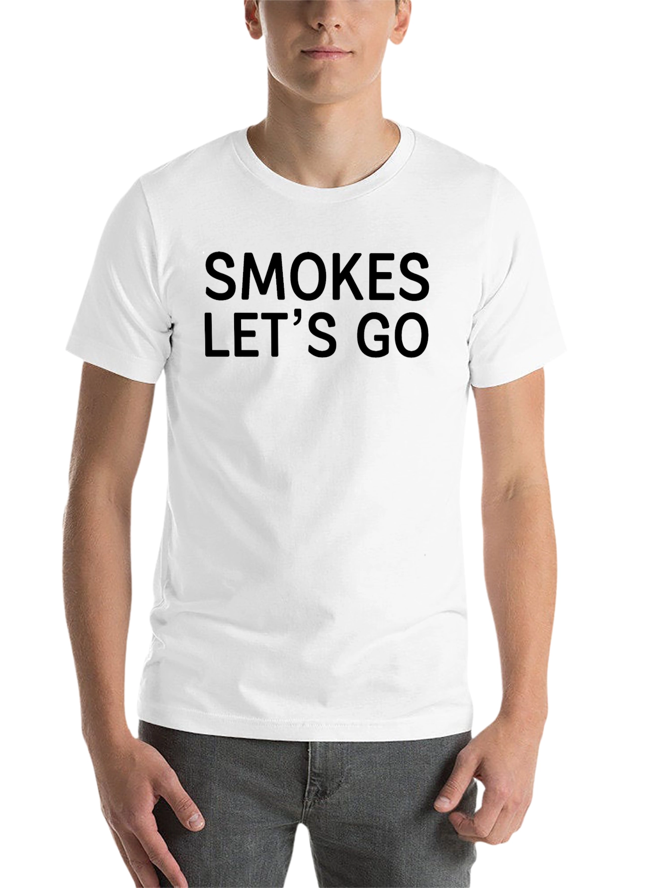 Black Smokes Let's Go Graphic Tee - Casual Black T-Shirt view 14