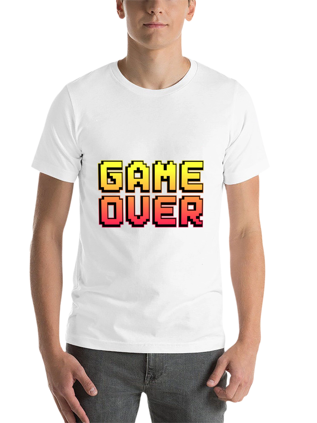 Black Pixel Game Over T-Shirt - Gamer Style view 14