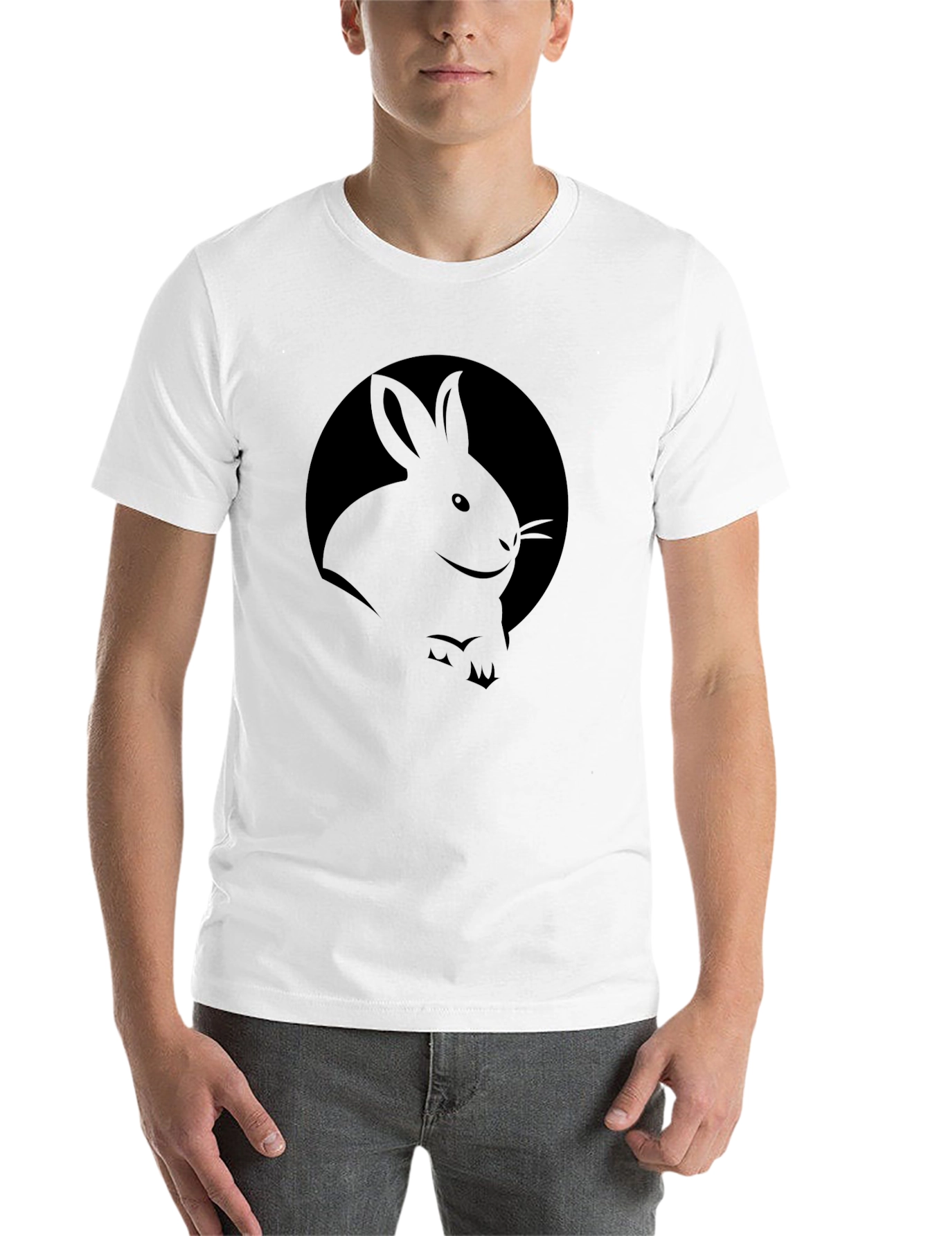 Black Rabbit Graphic Black T-Shirt view 14