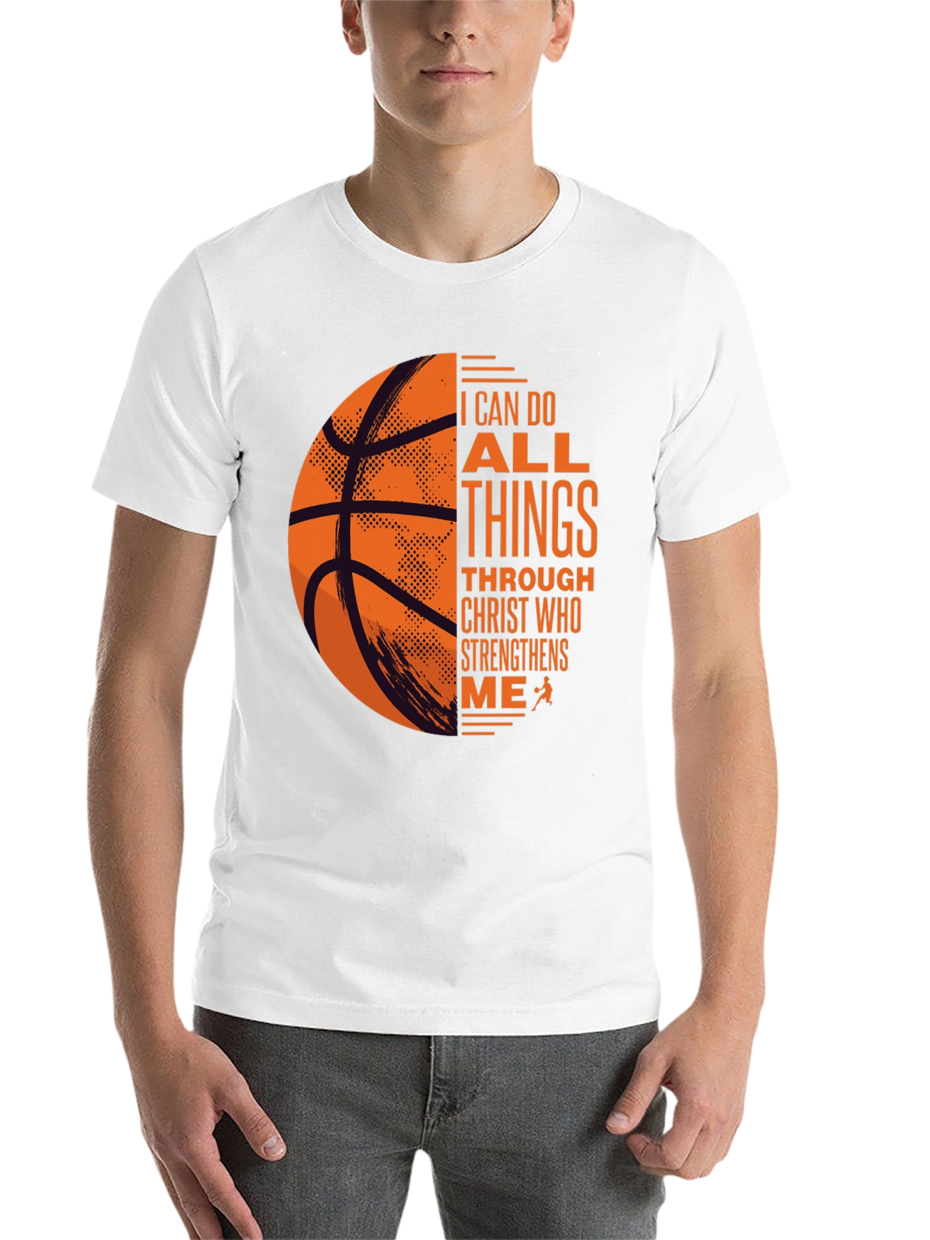 Black Basketball Christian T-Shirt: I Can Do All Things view 14