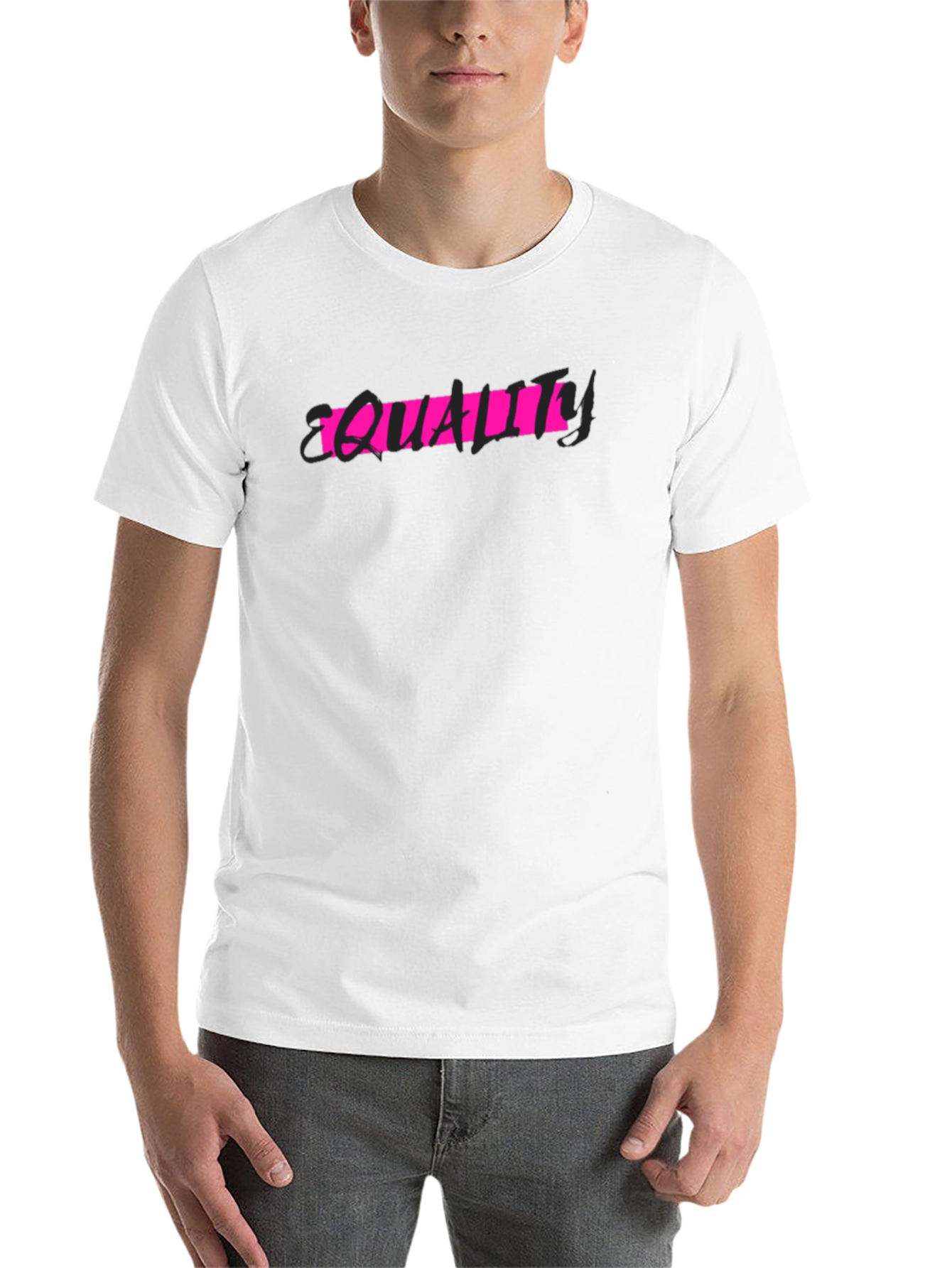 Black Equality Graphic Print Tee - Black view 14