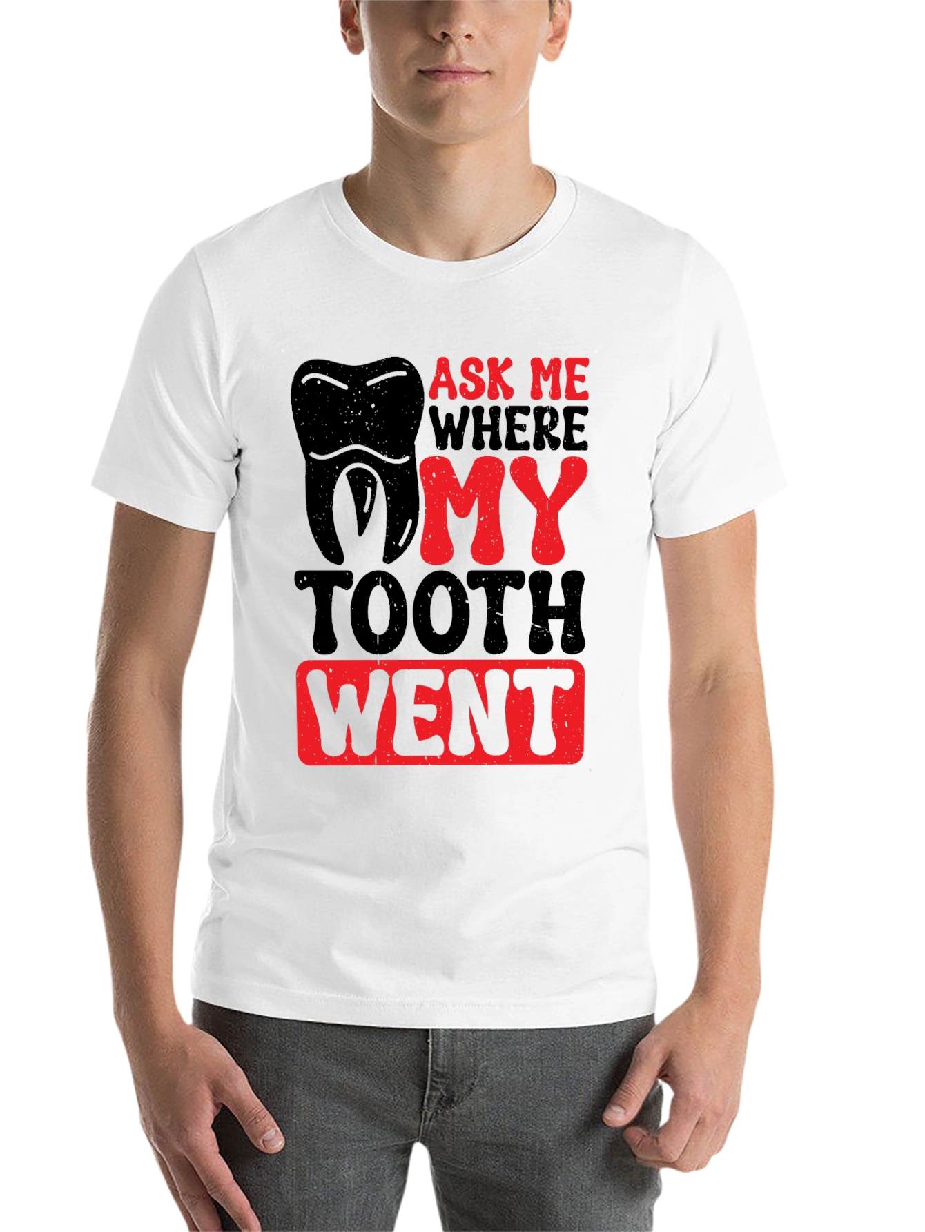Black Ask Me Where My Tooth Went T-Shirt view 14