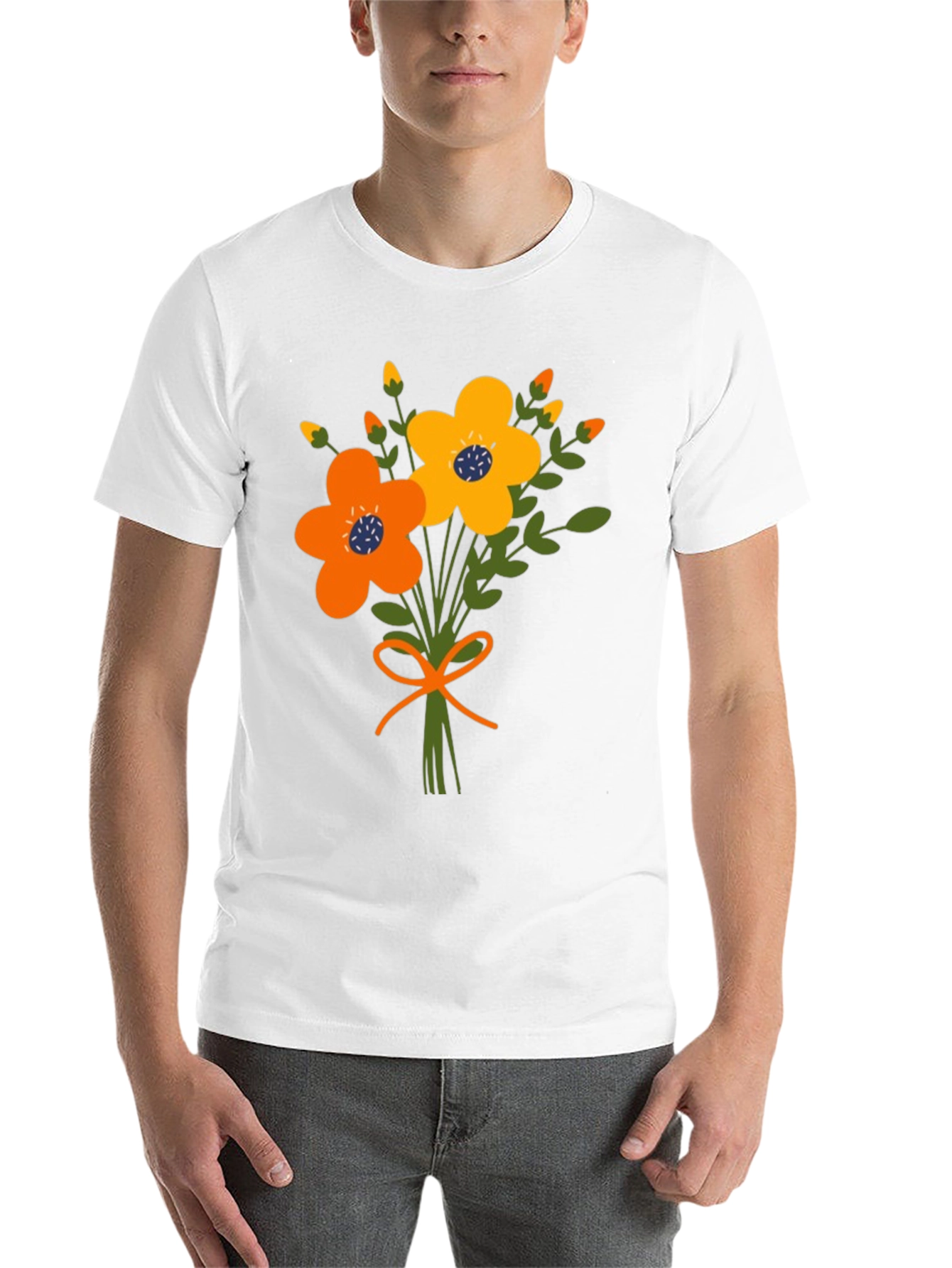 Black Floral Bouquet Graphic Tee view 14