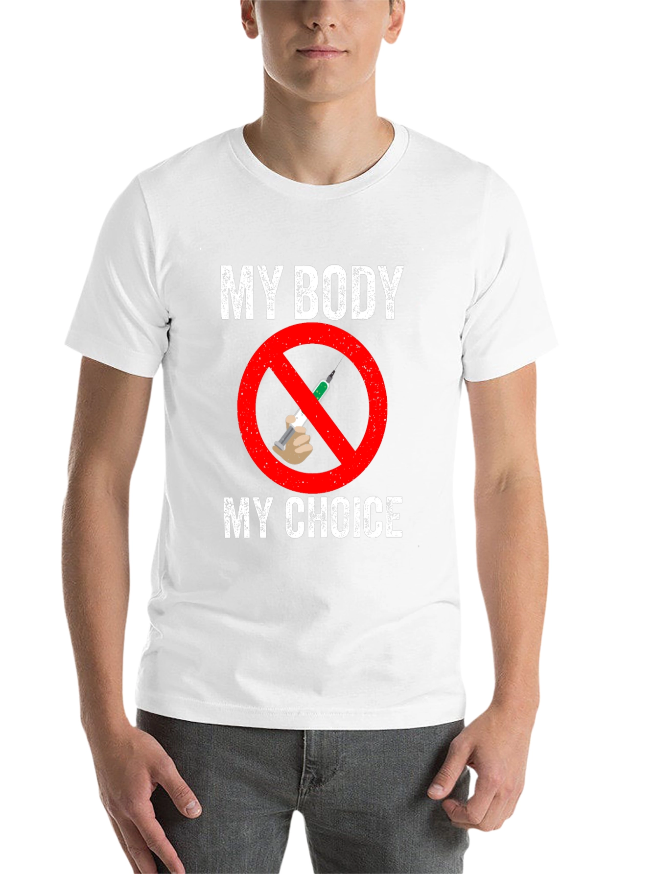 Black My Body, My Choice Anti-Vaccine T-Shirt view 14