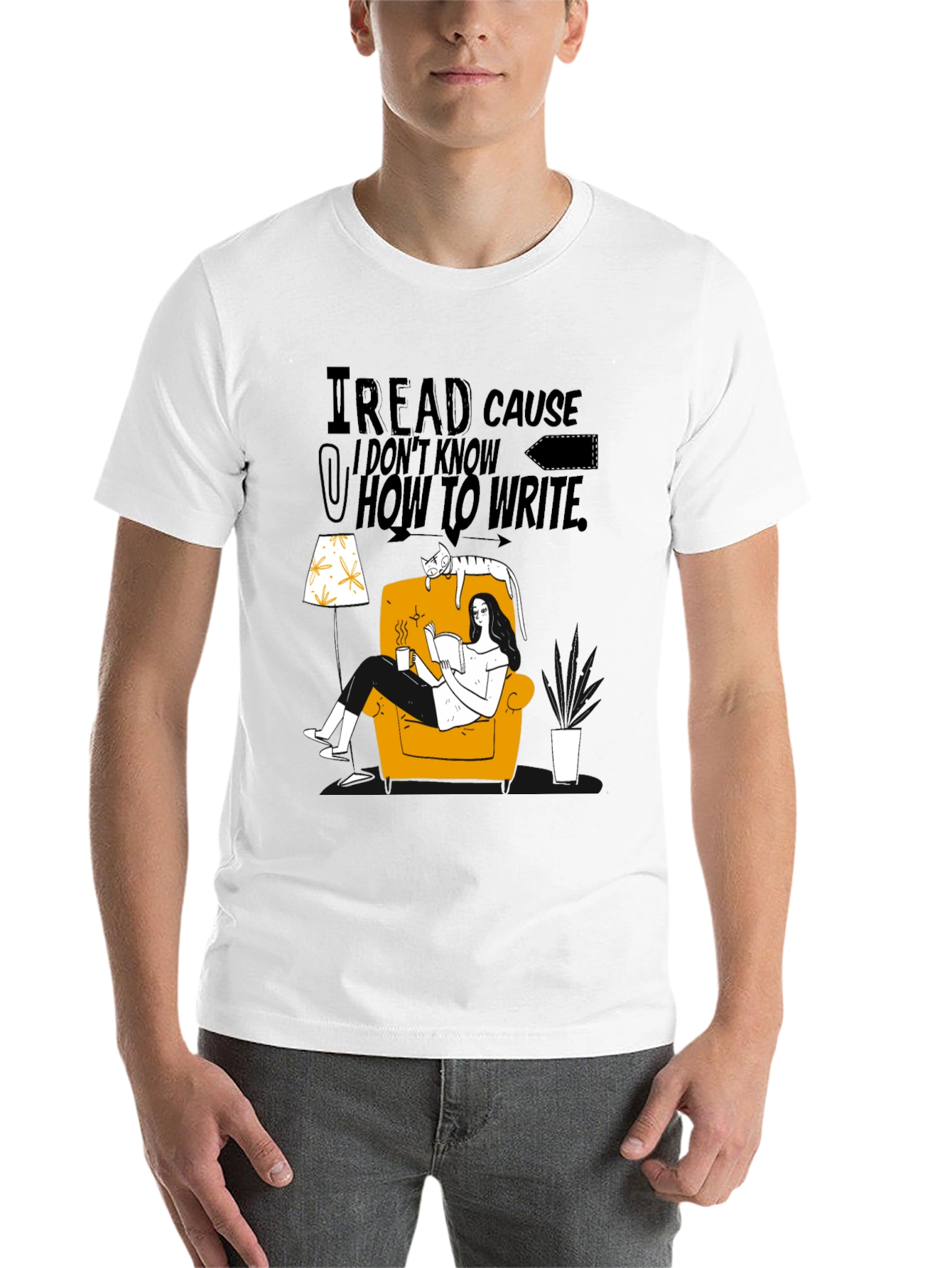 Black I Read Cause I Don't Know How to Write Graphic Tee view 14