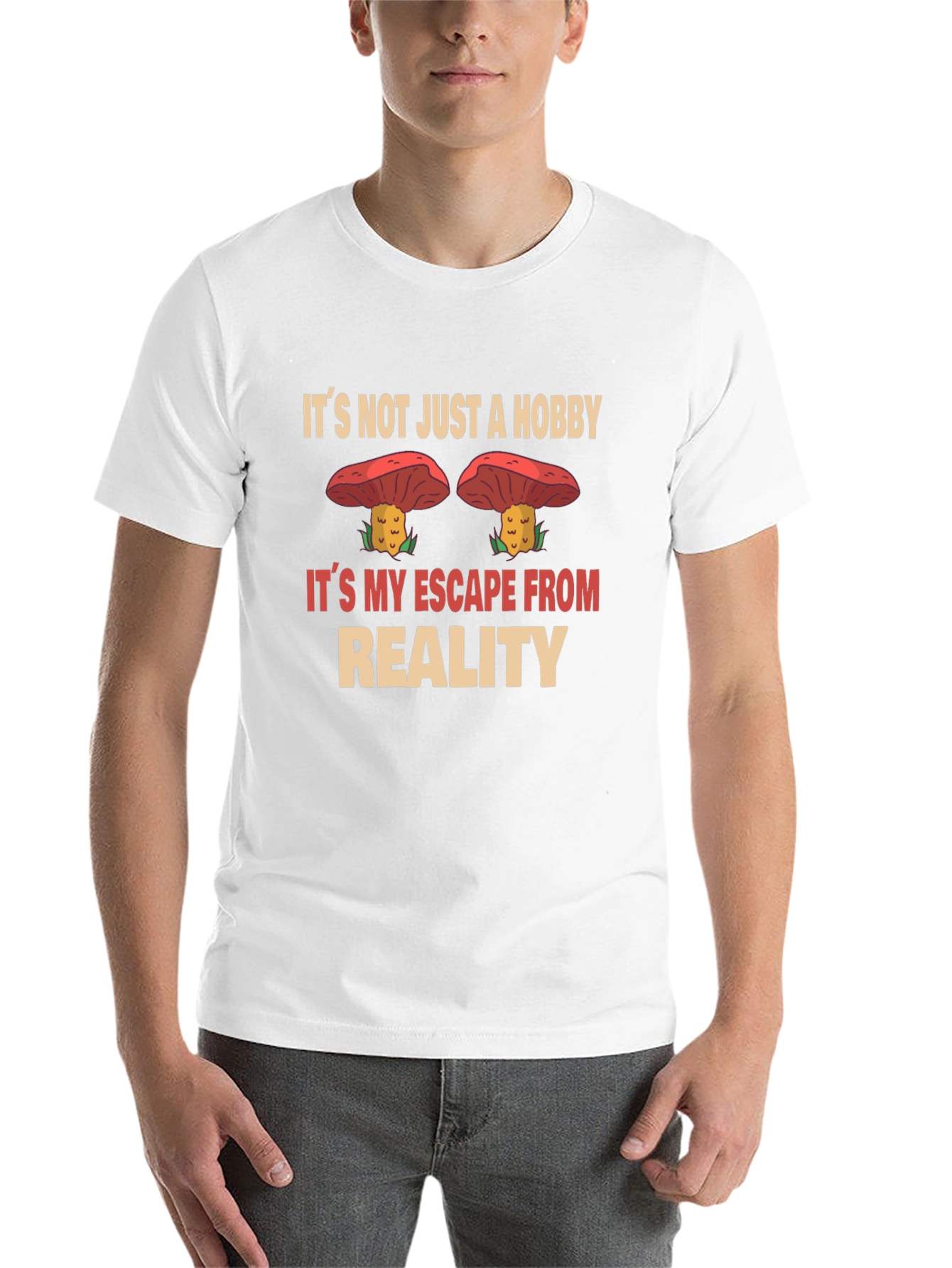 Black Mushroom Hobby T-Shirt: Escape Reality in Style view 14