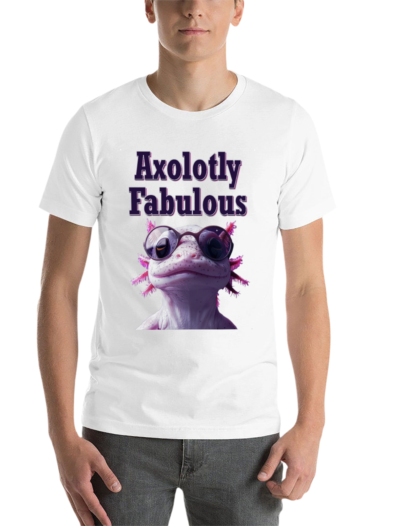 Black Axolotly Fabulous T-Shirt - Stylish Unisex Tee view 14