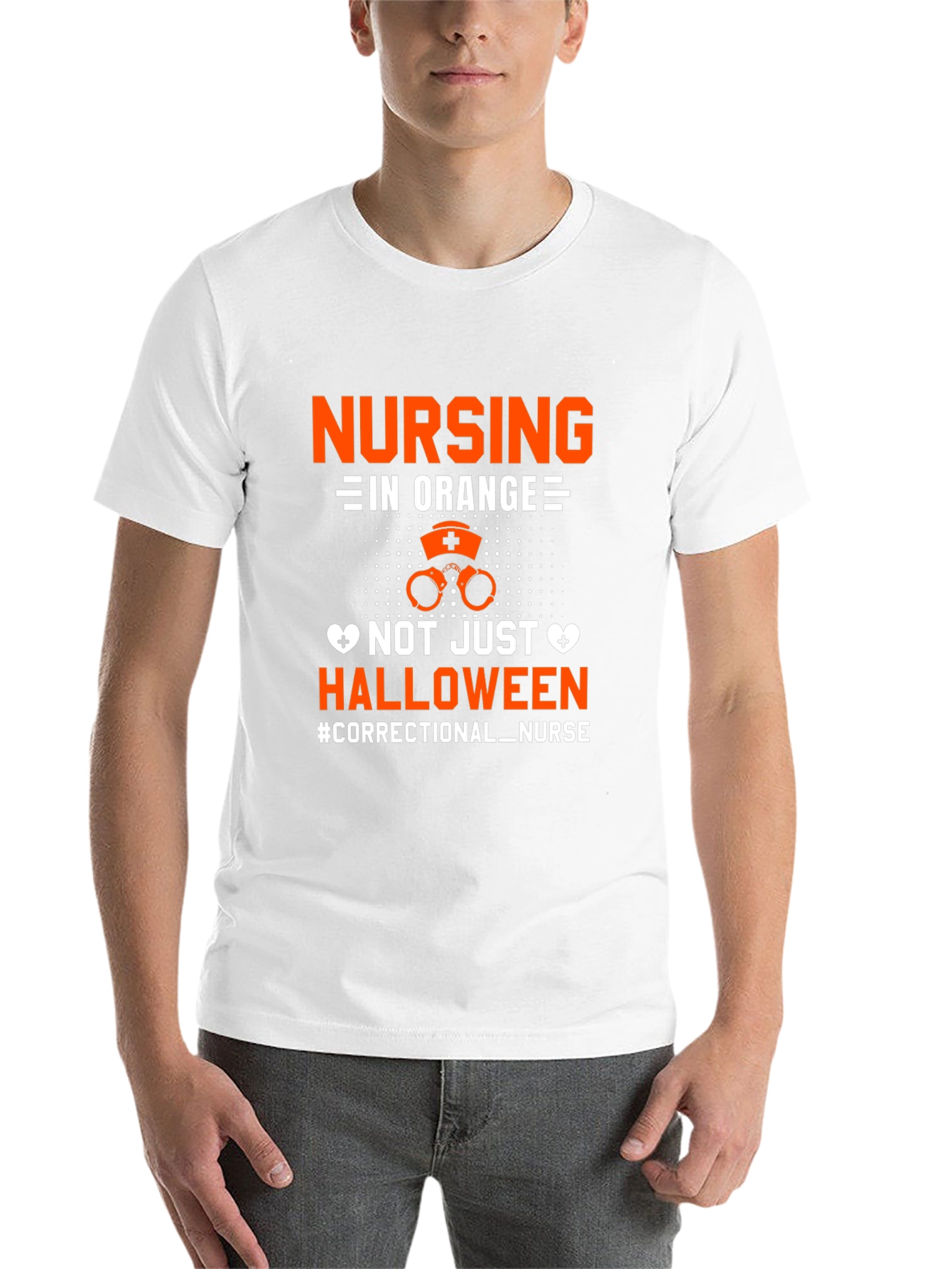 Black Correctional Nurse Halloween T-Shirt view 14