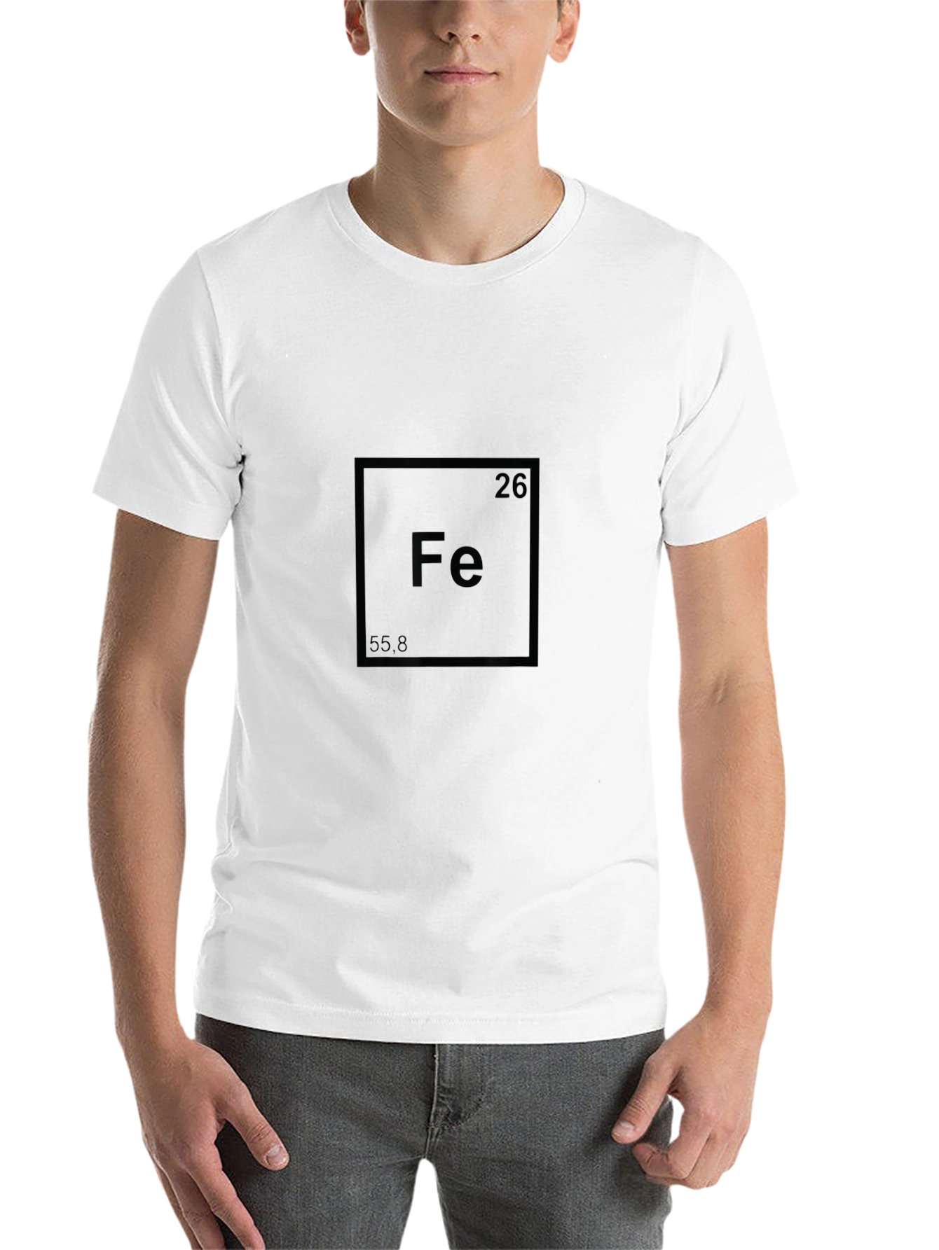 Black Iron Element Periodic Table T-Shirt - Cool Science Tee view 14