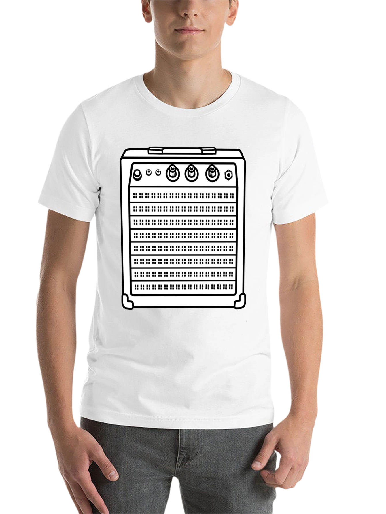 Black Amp Graphic Tee - Musician's Black T-Shirt view 14