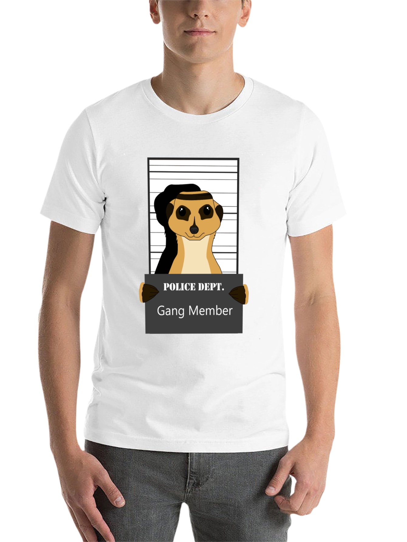 Black Gang Member Meerkat T-Shirt - Novelty Animal Tee view 14
