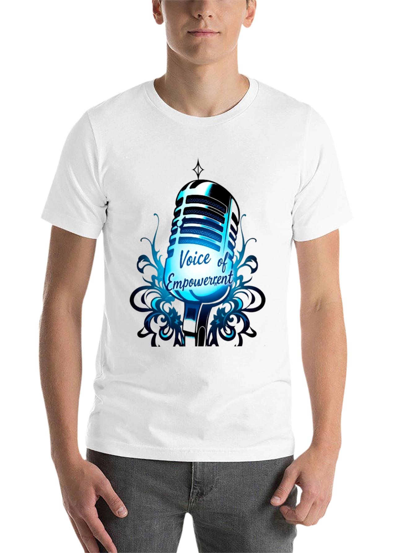Black Voice of Empowerment T-Shirt: Retro Microphone Graphic Tee view 14