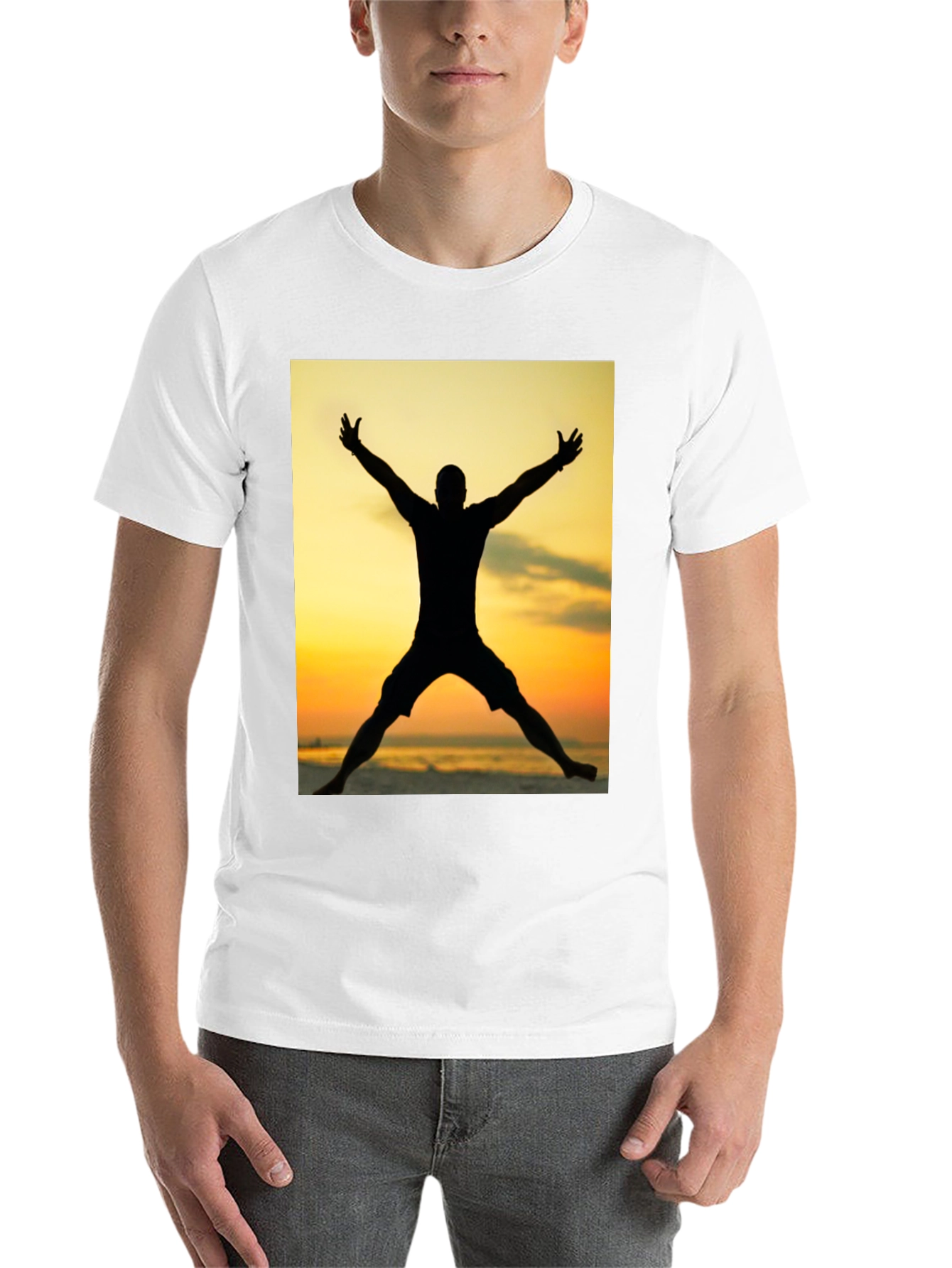 Black Silhouette Sunset Graphic Tee - Black view 14